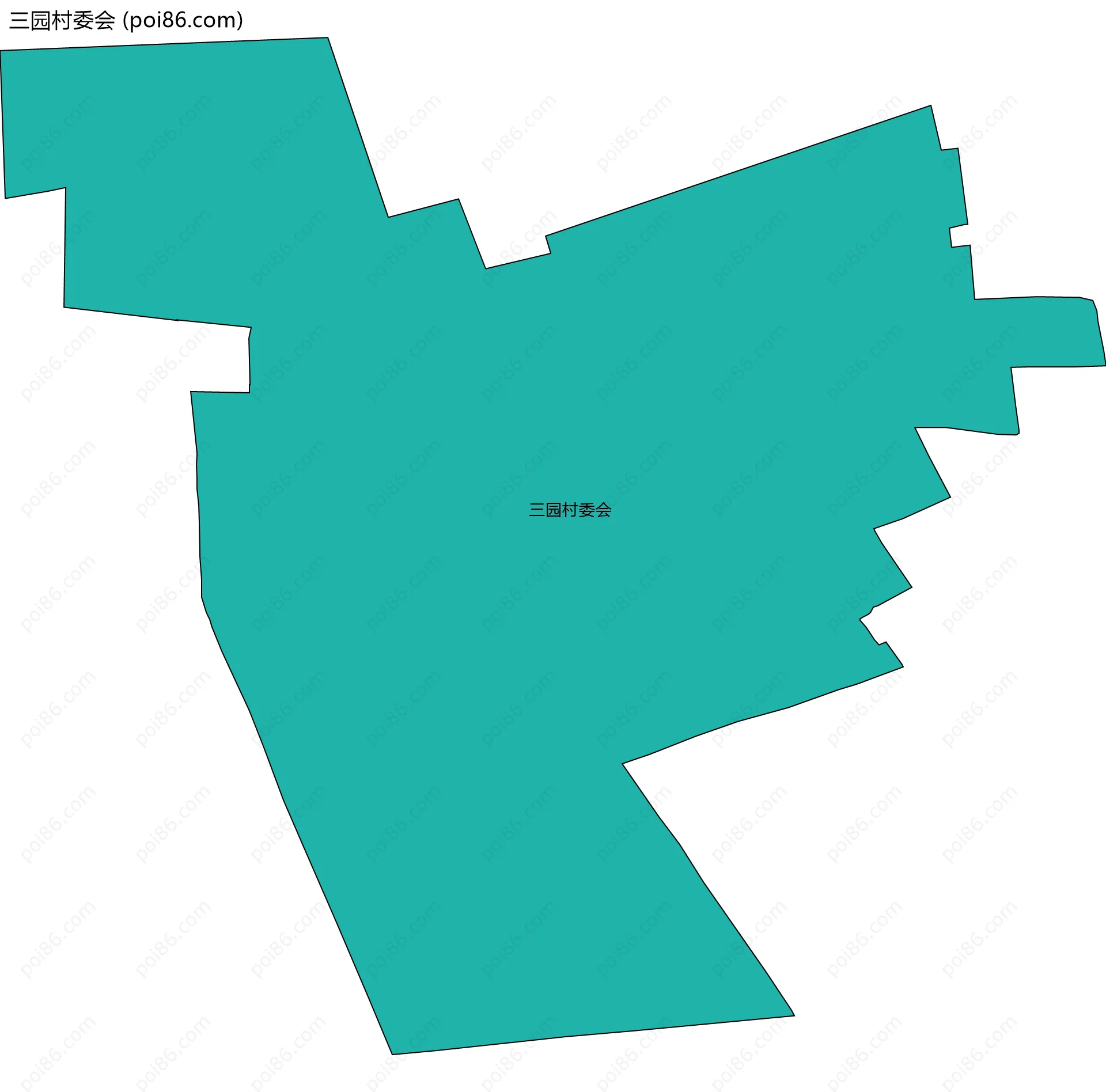 三园村委会边界地图