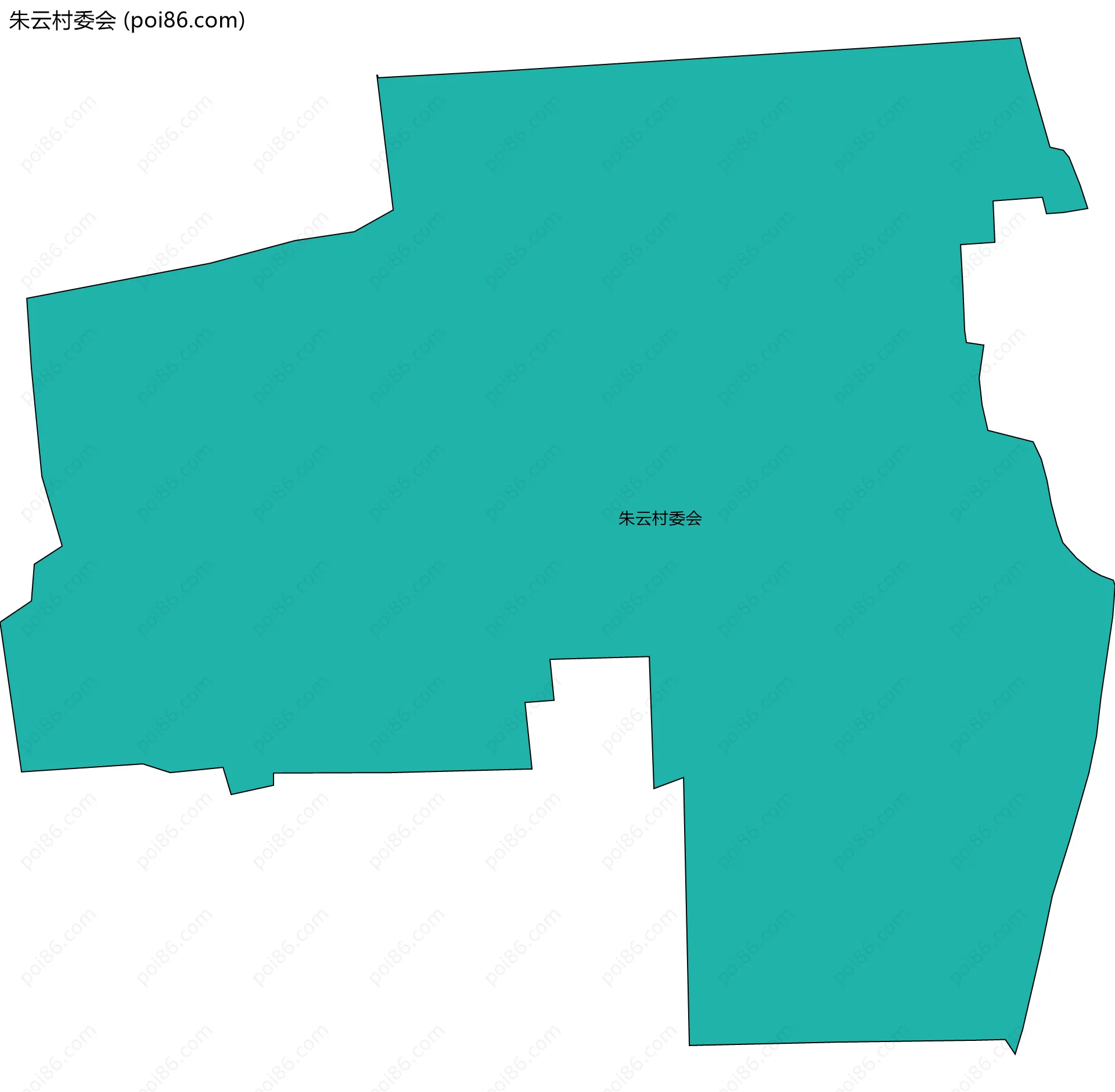 朱云村委会边界地图