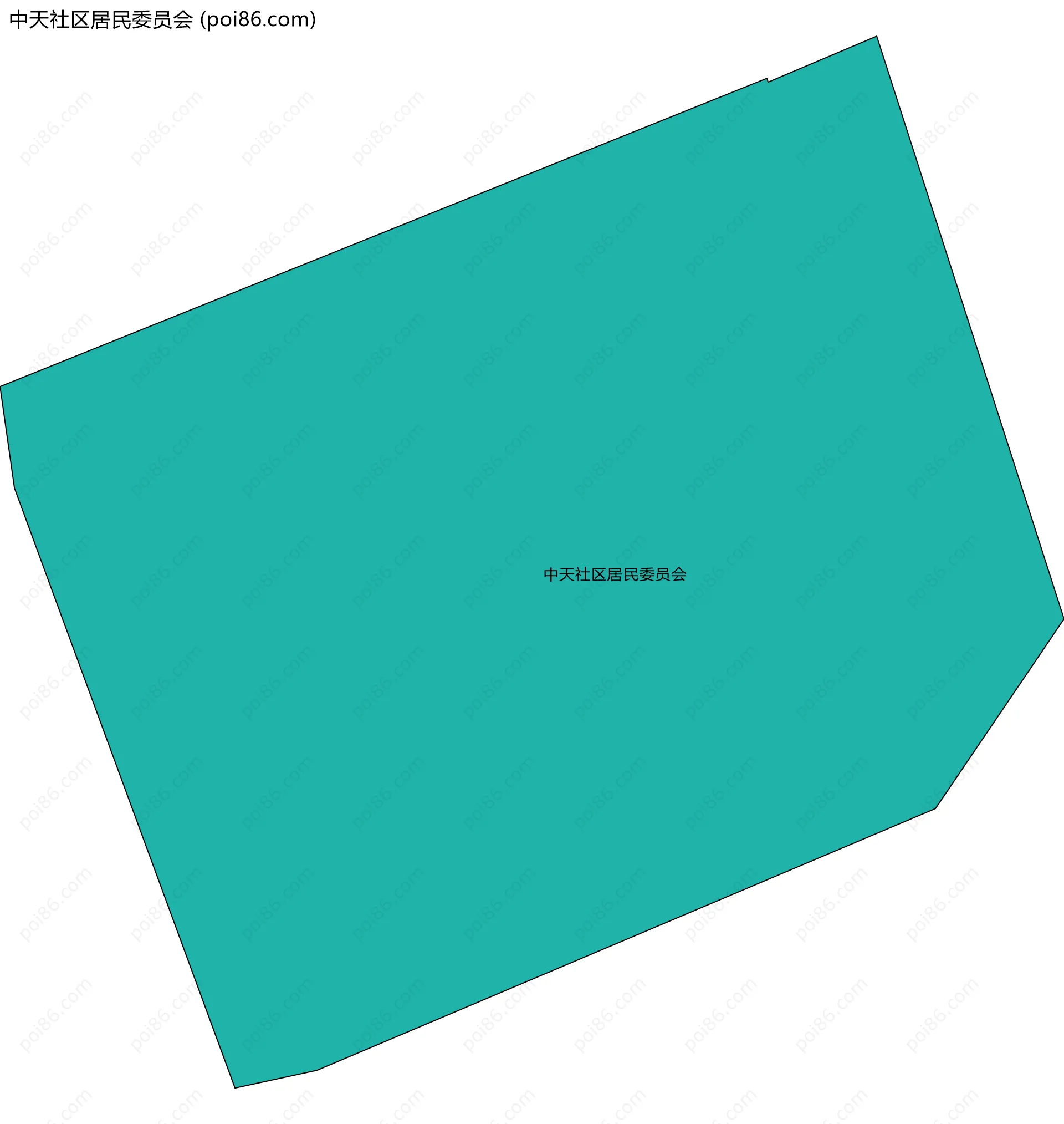 中天社区居民委员会边界地图