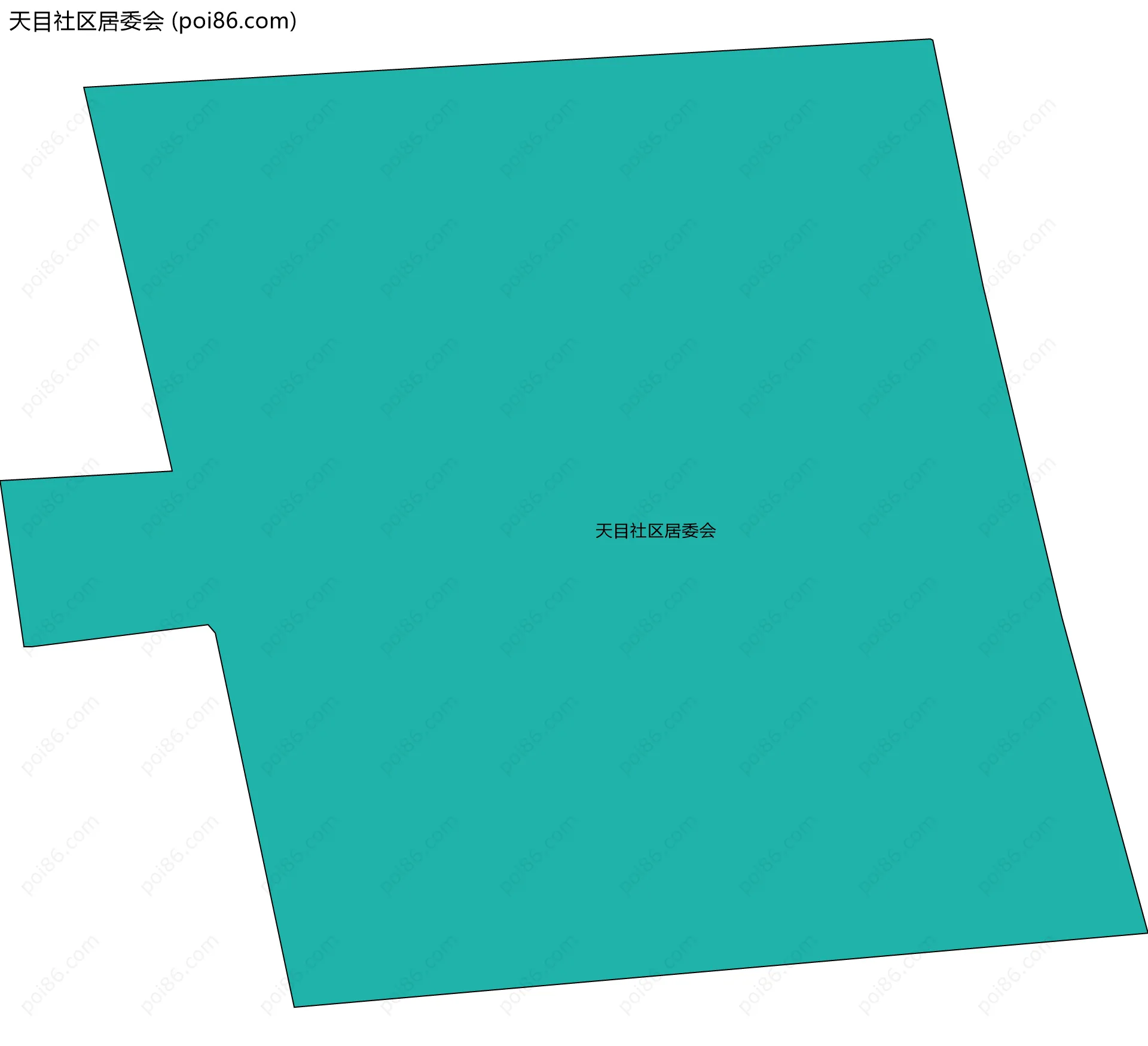 天目社区居委会边界地图