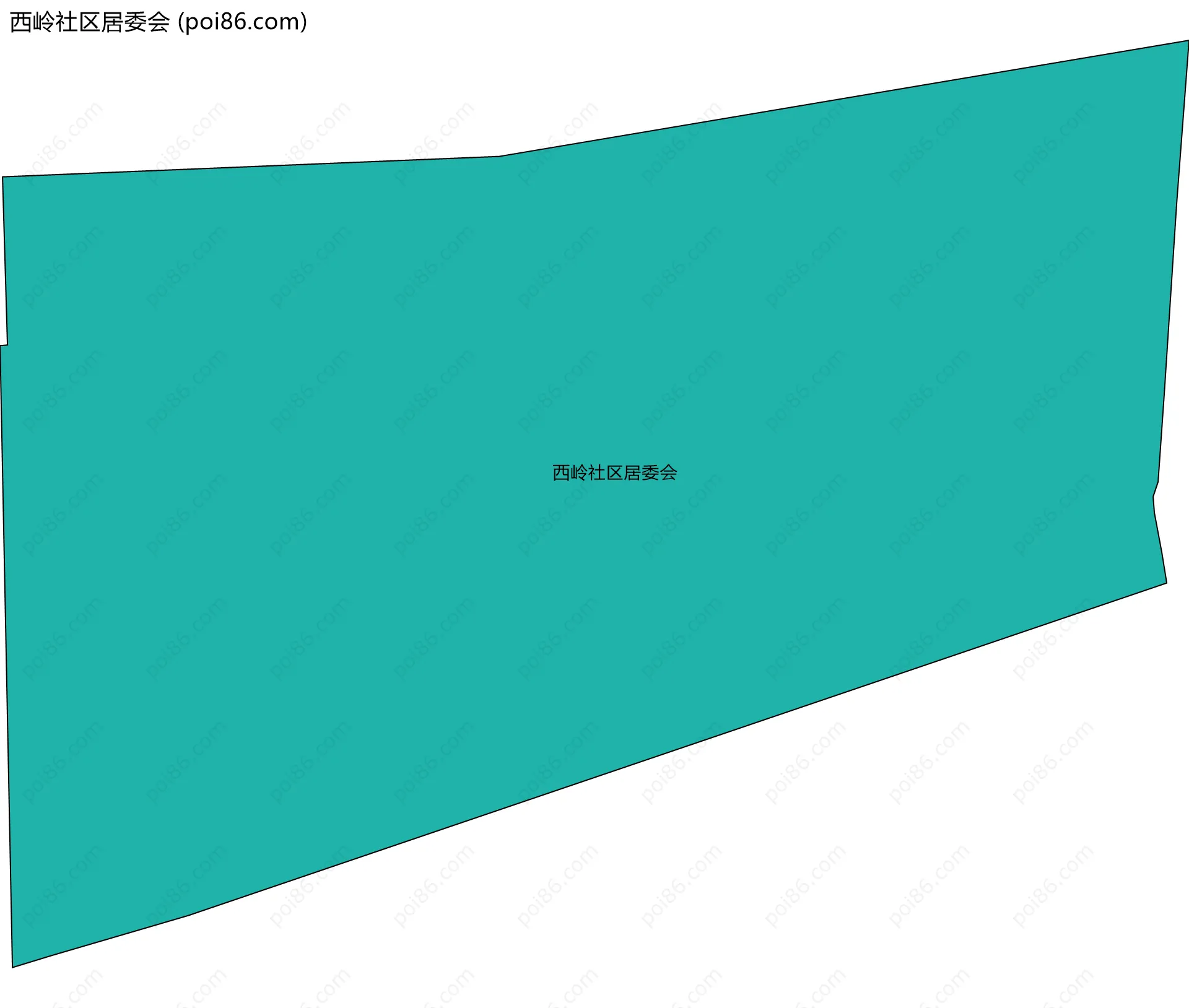 西岭社区居委会边界地图