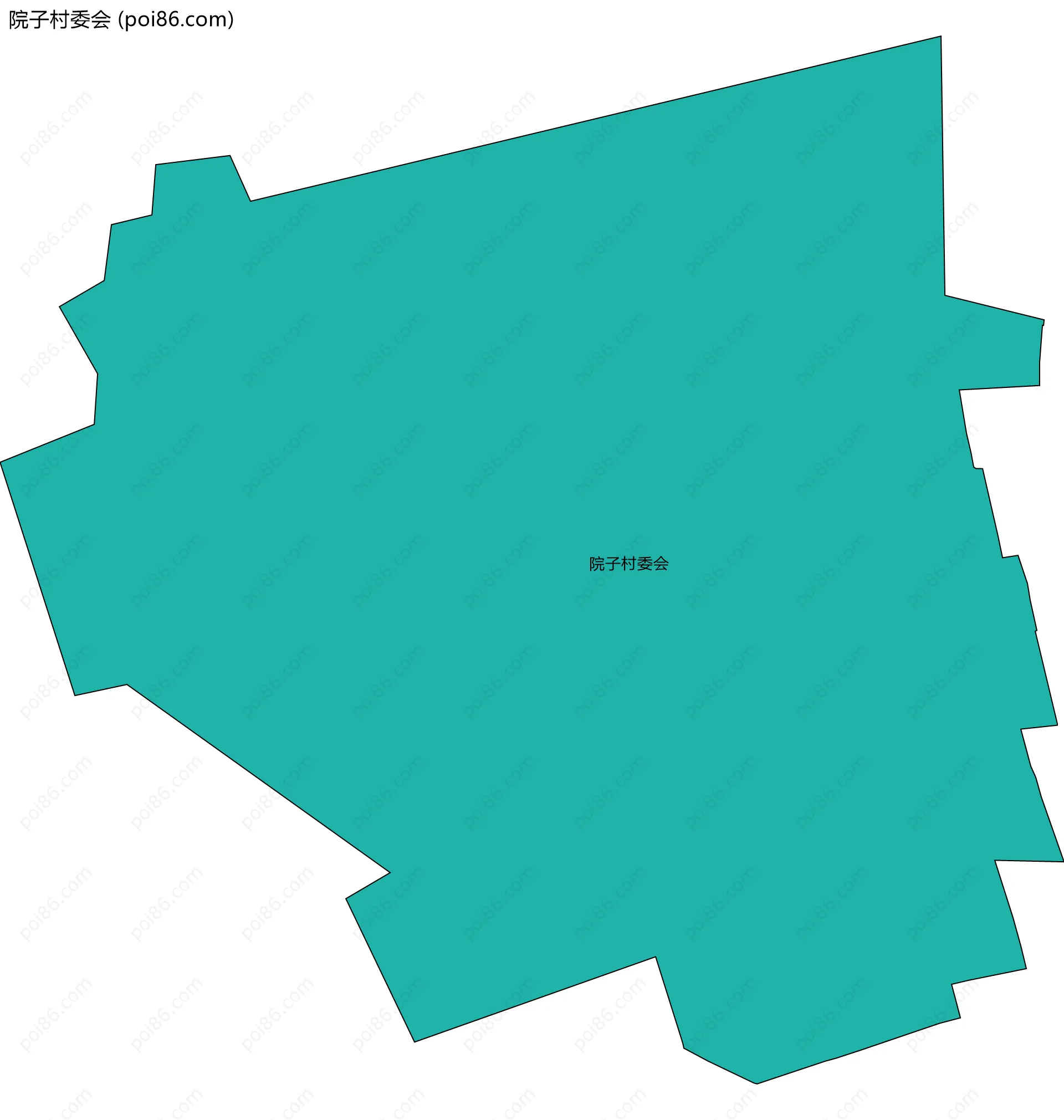 院子村委会边界地图