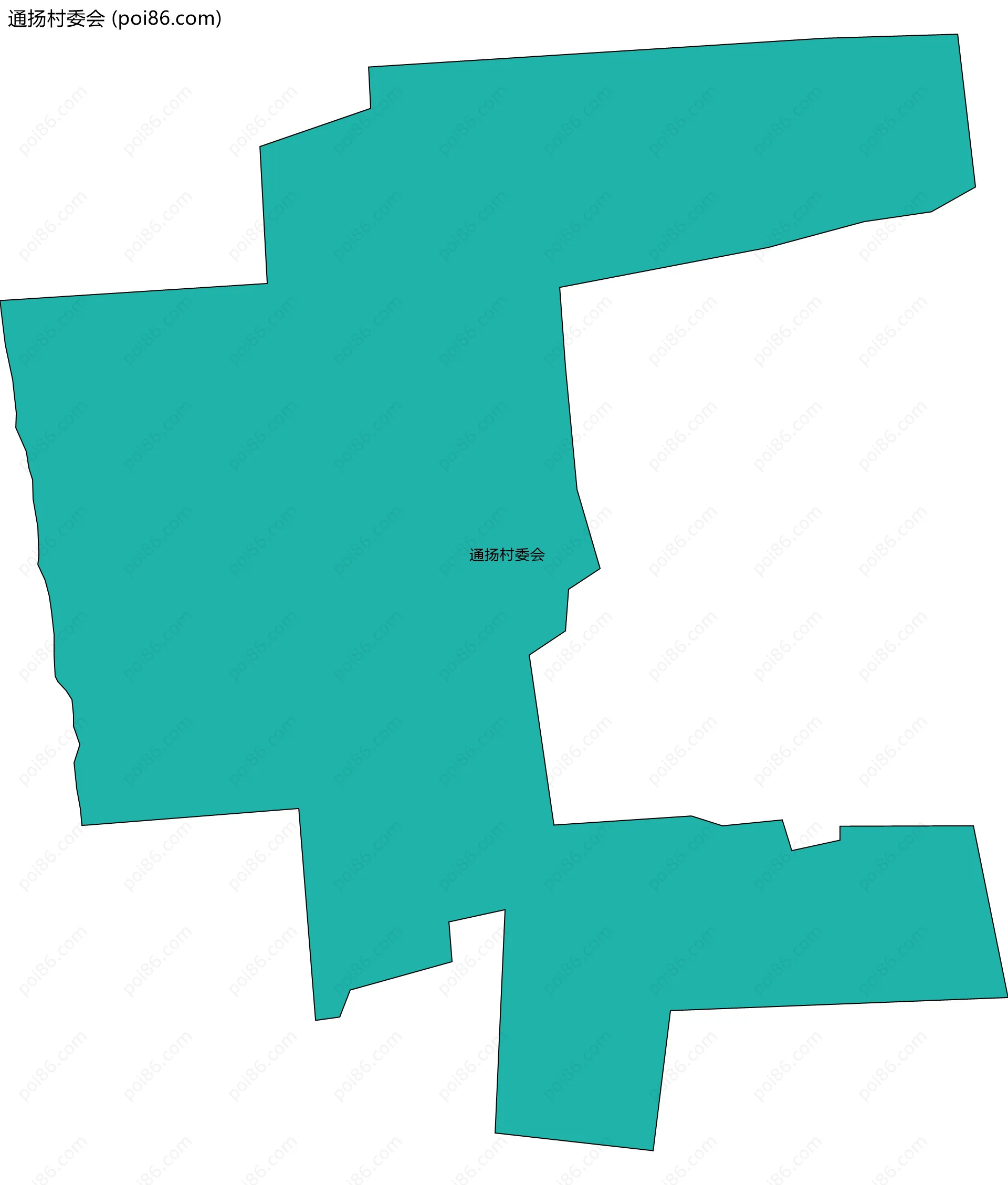 通扬村委会边界地图