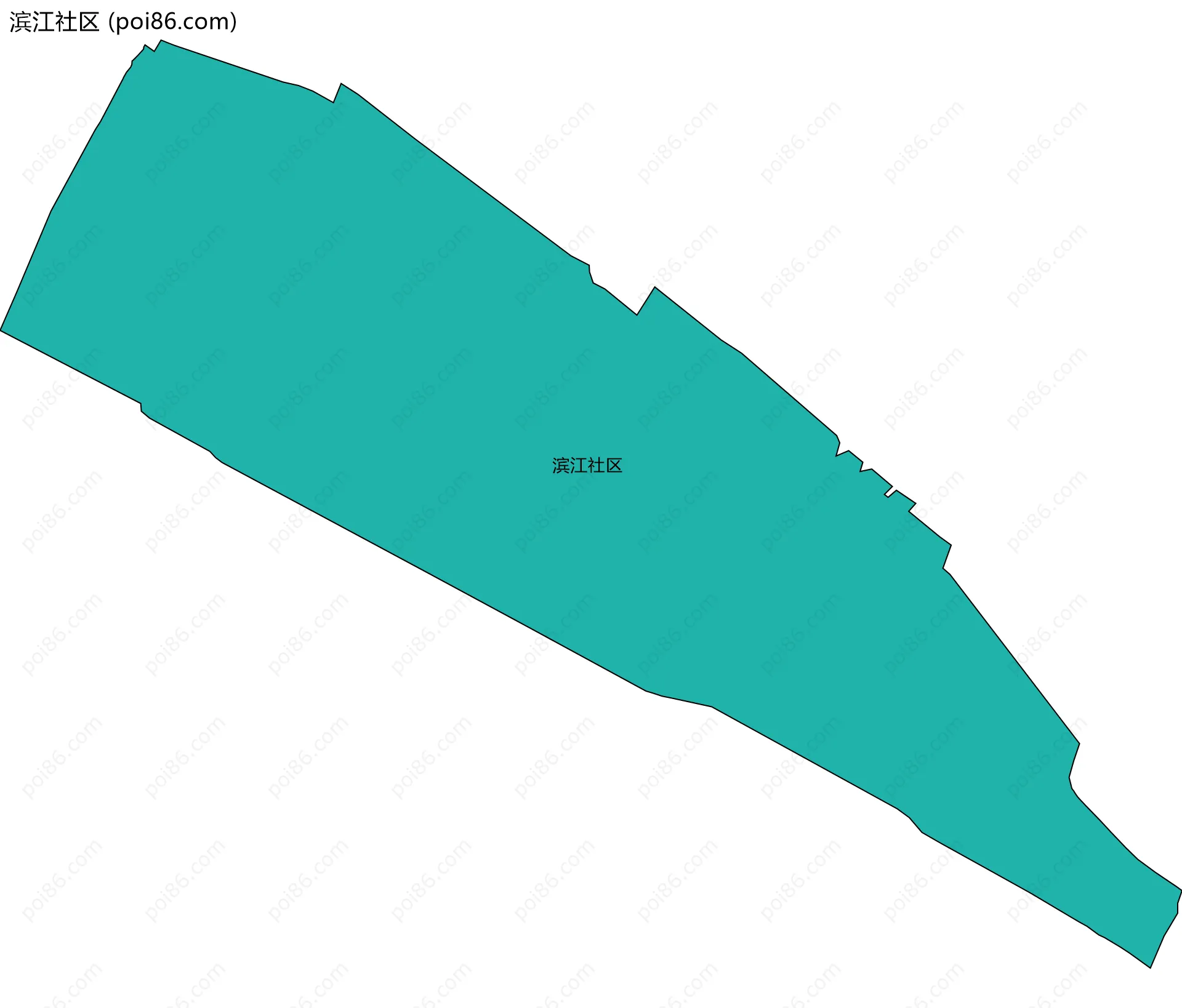 滨江社区边界地图