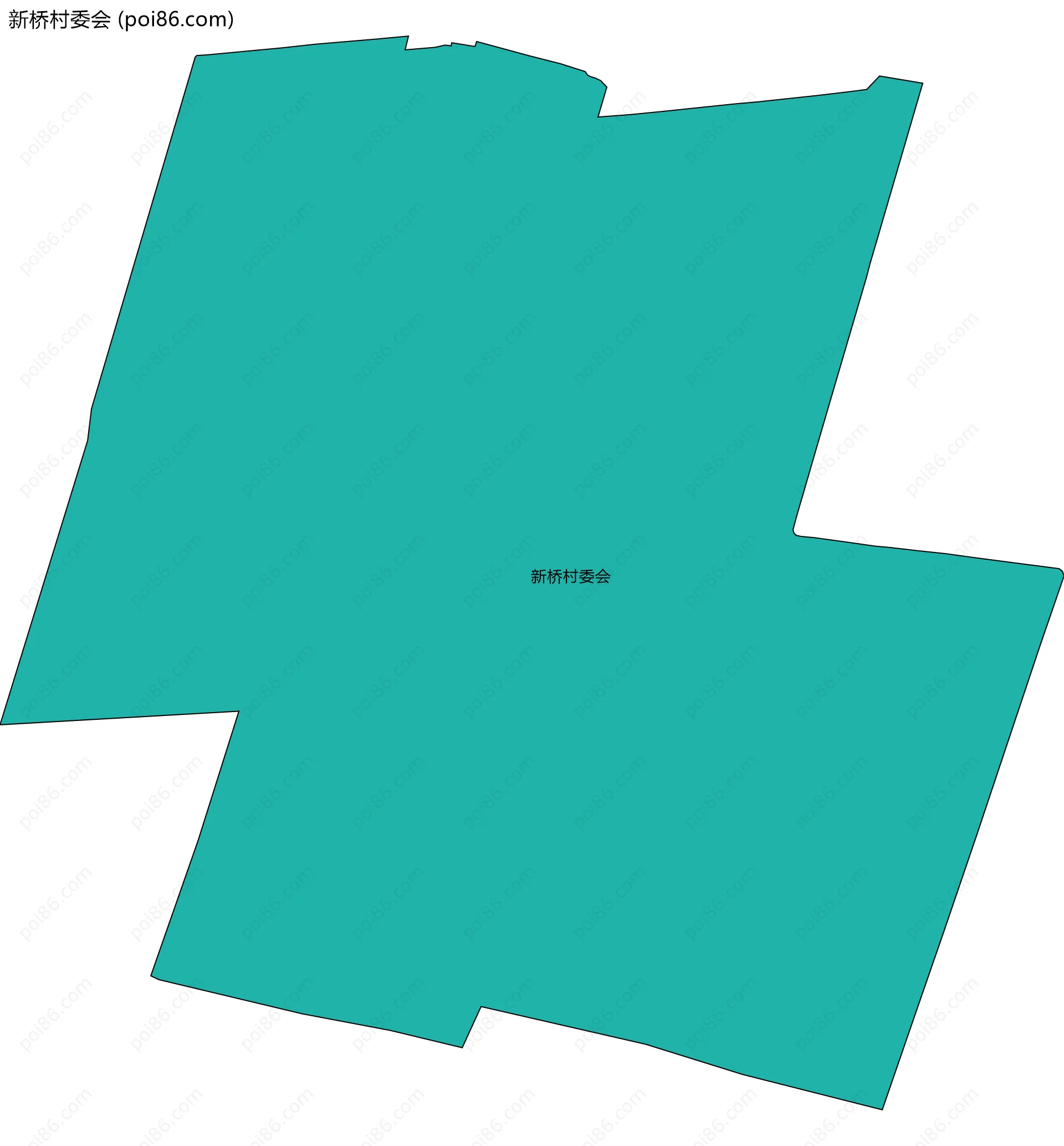 新桥村委会边界地图