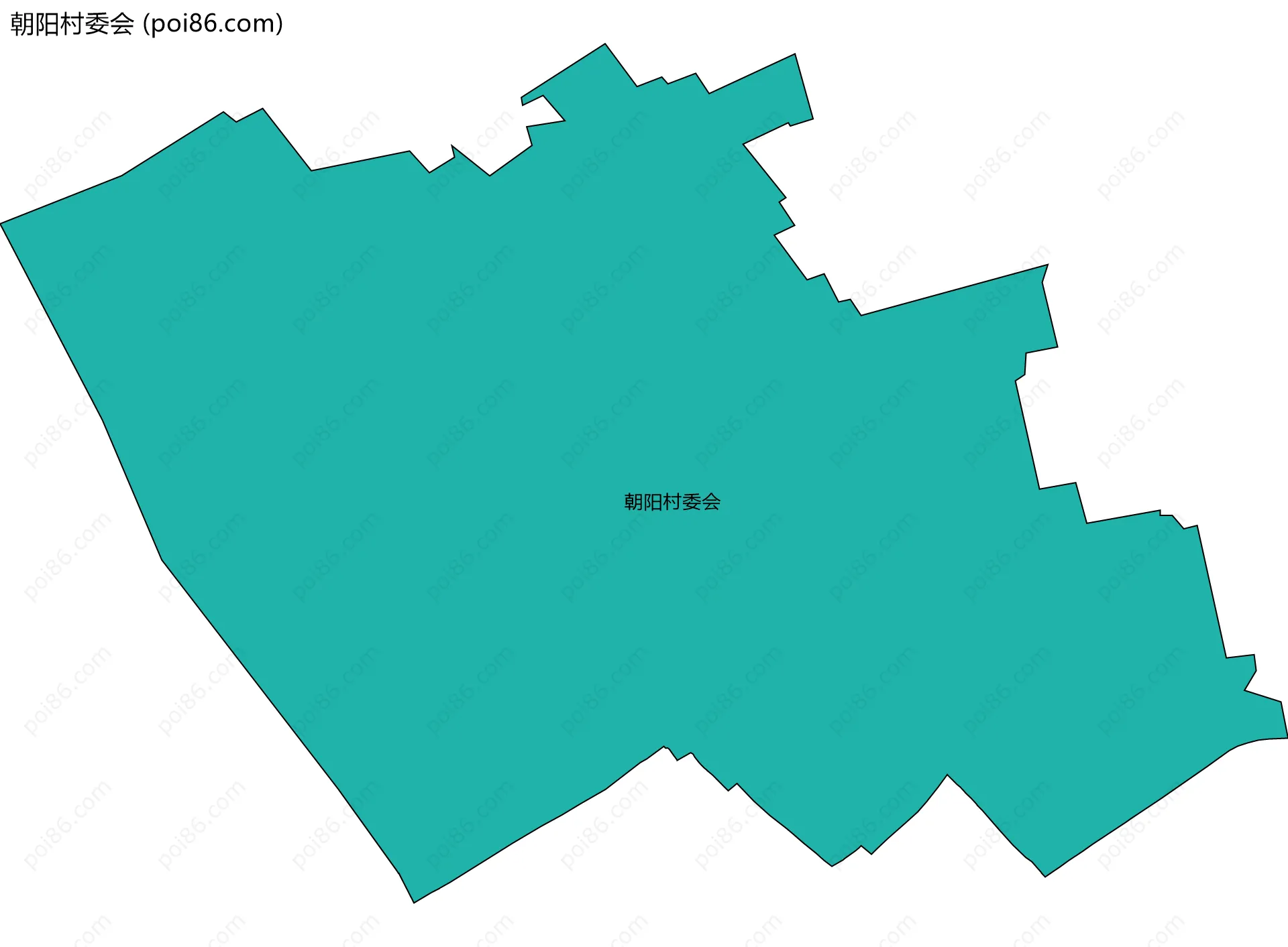 朝阳村委会边界地图