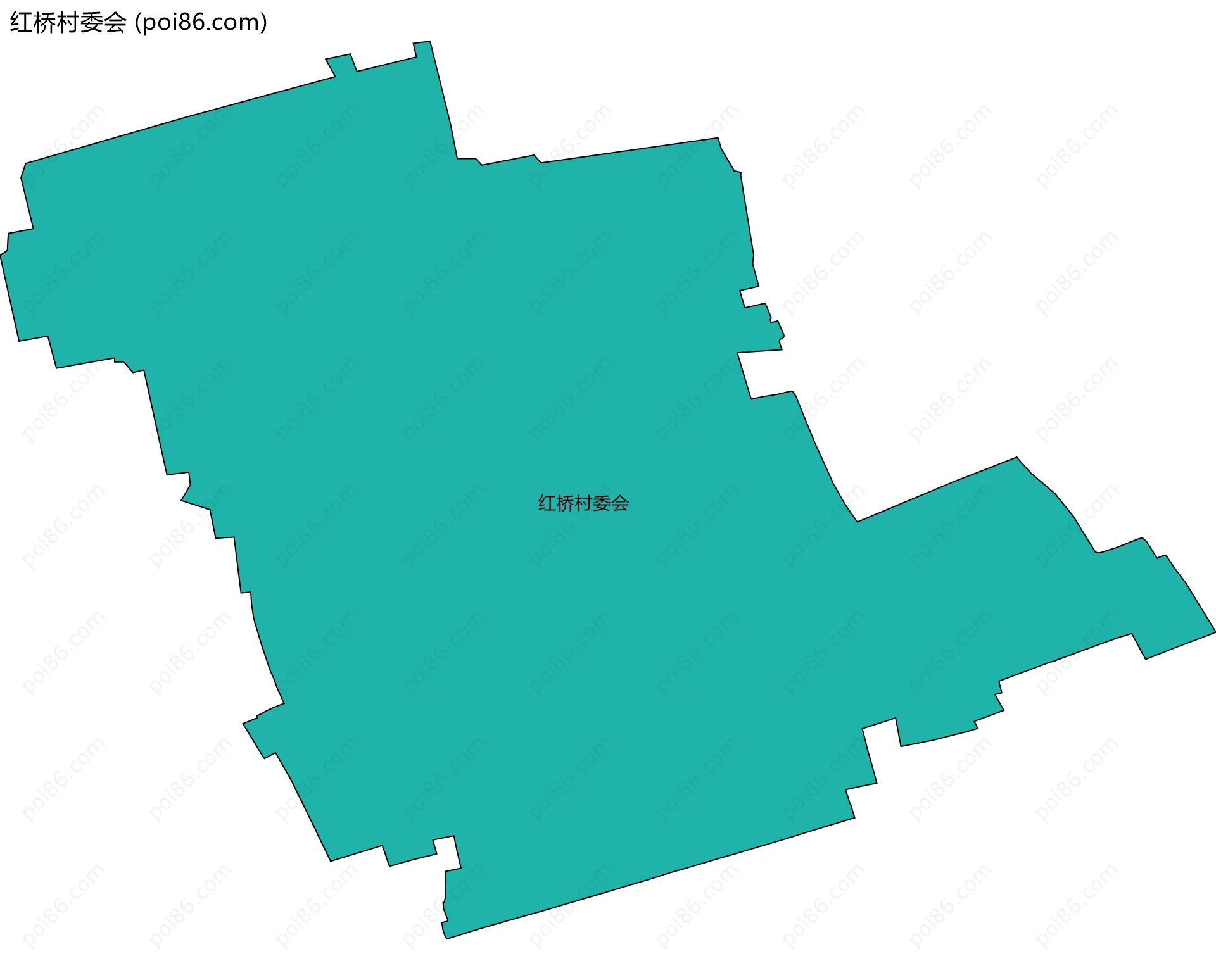红桥村委会边界地图