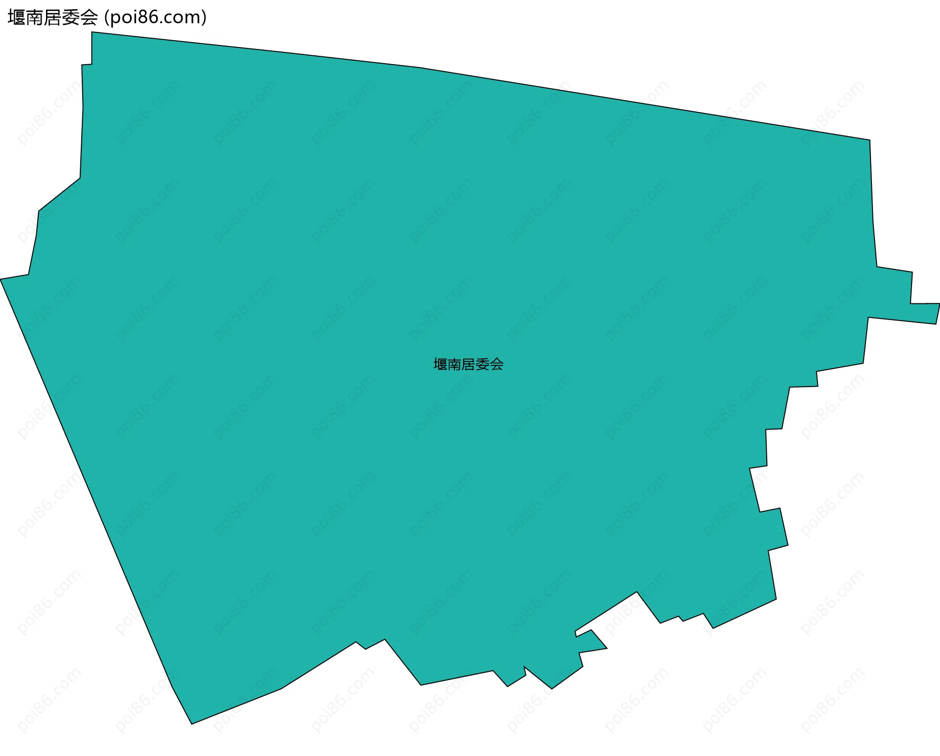 堰南居委会边界地图