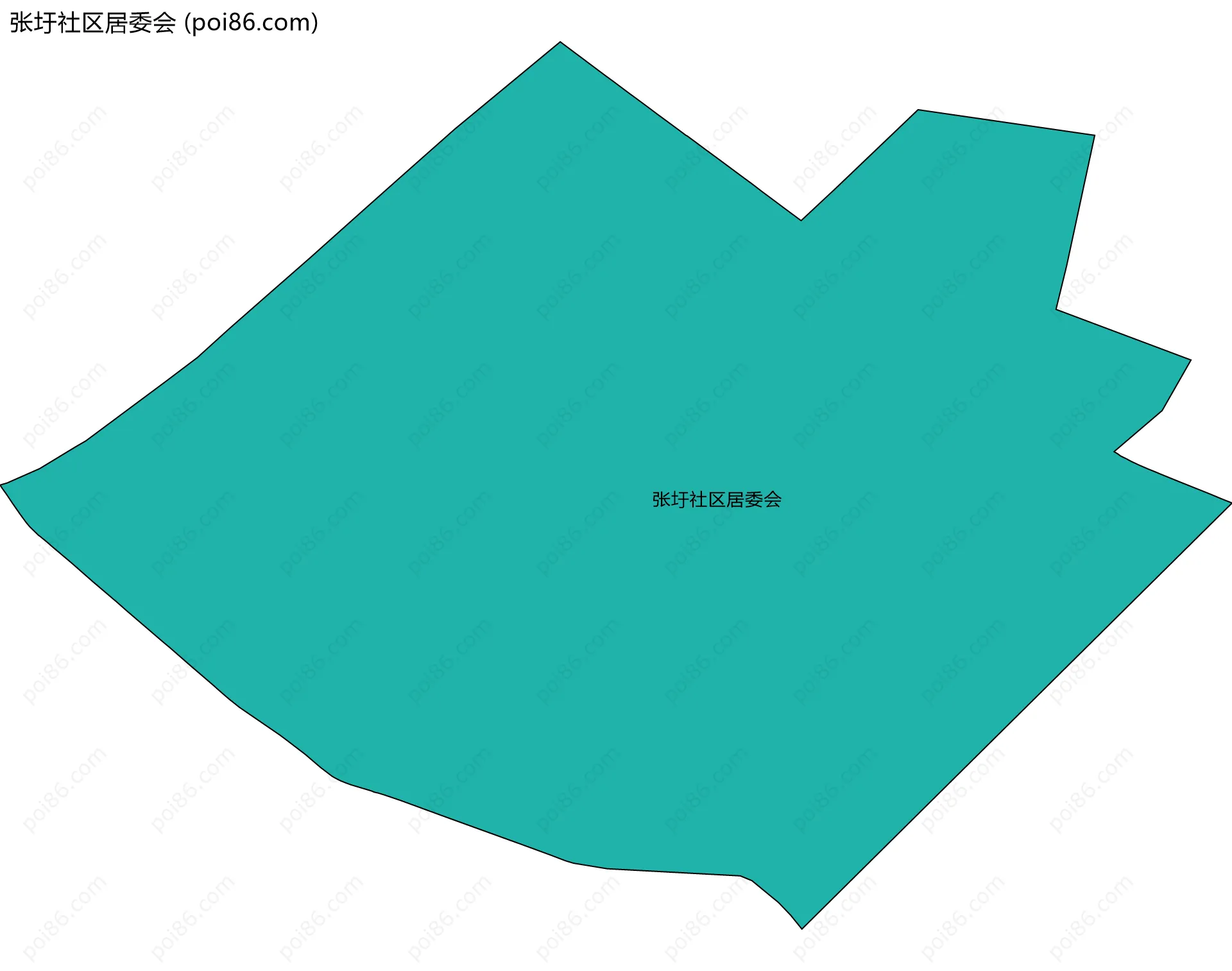 张圩社区居委会边界地图