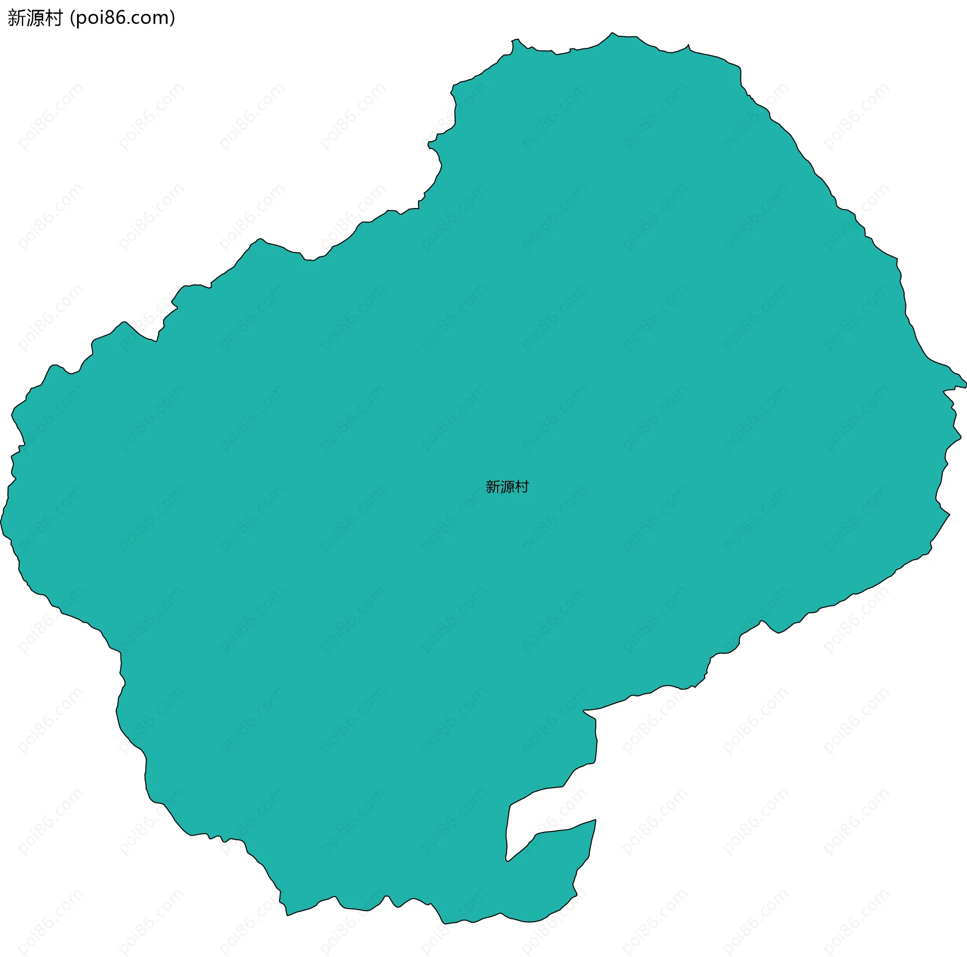 新源村边界地图