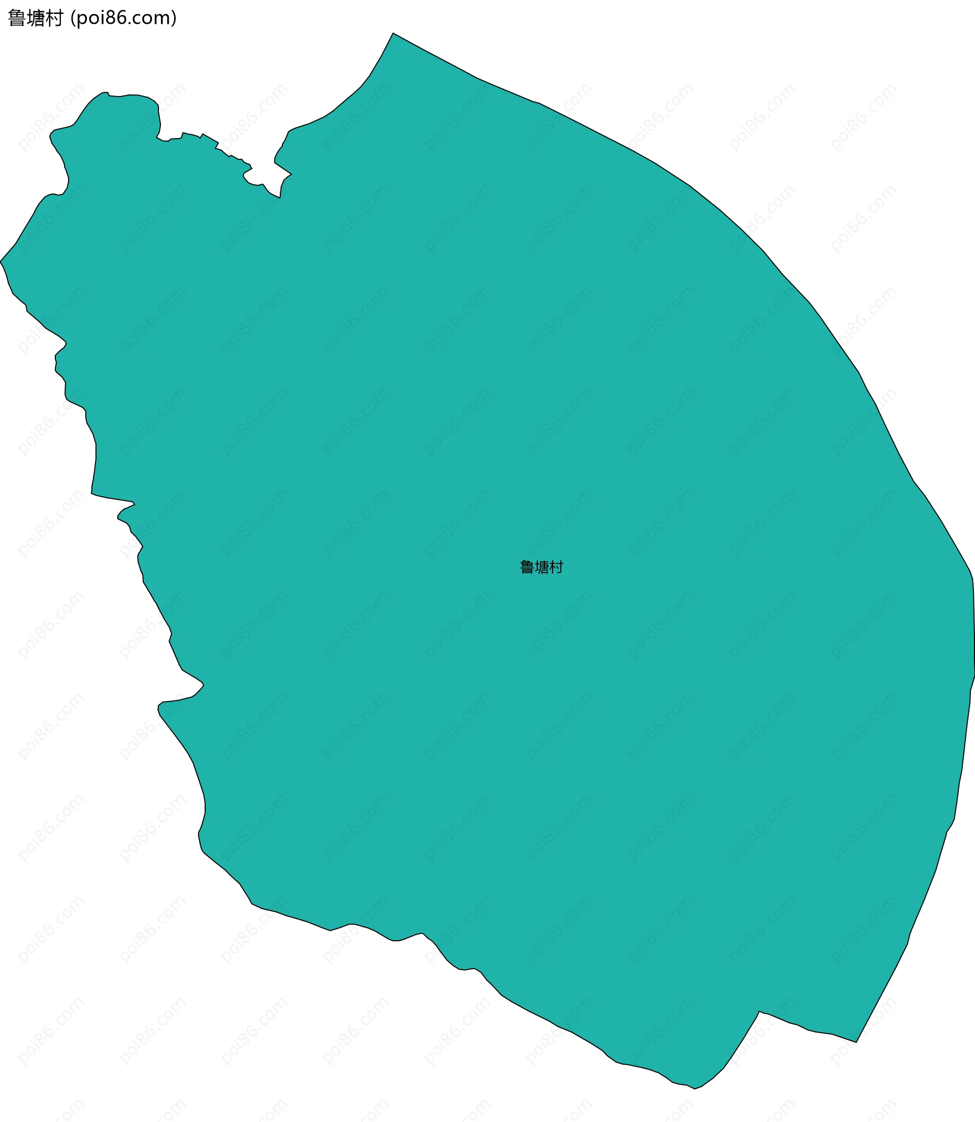 鲁塘村边界地图