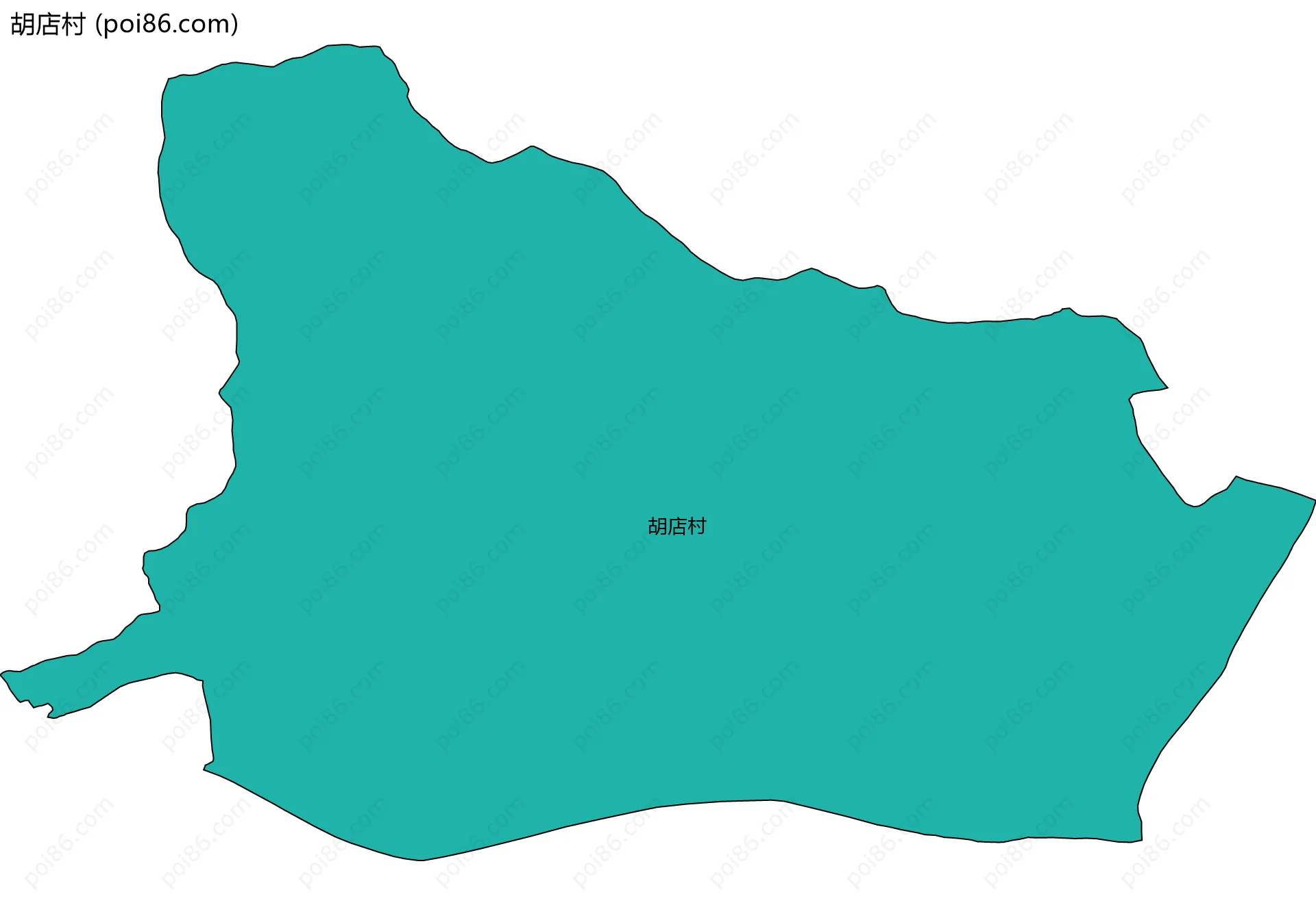 胡店村边界地图