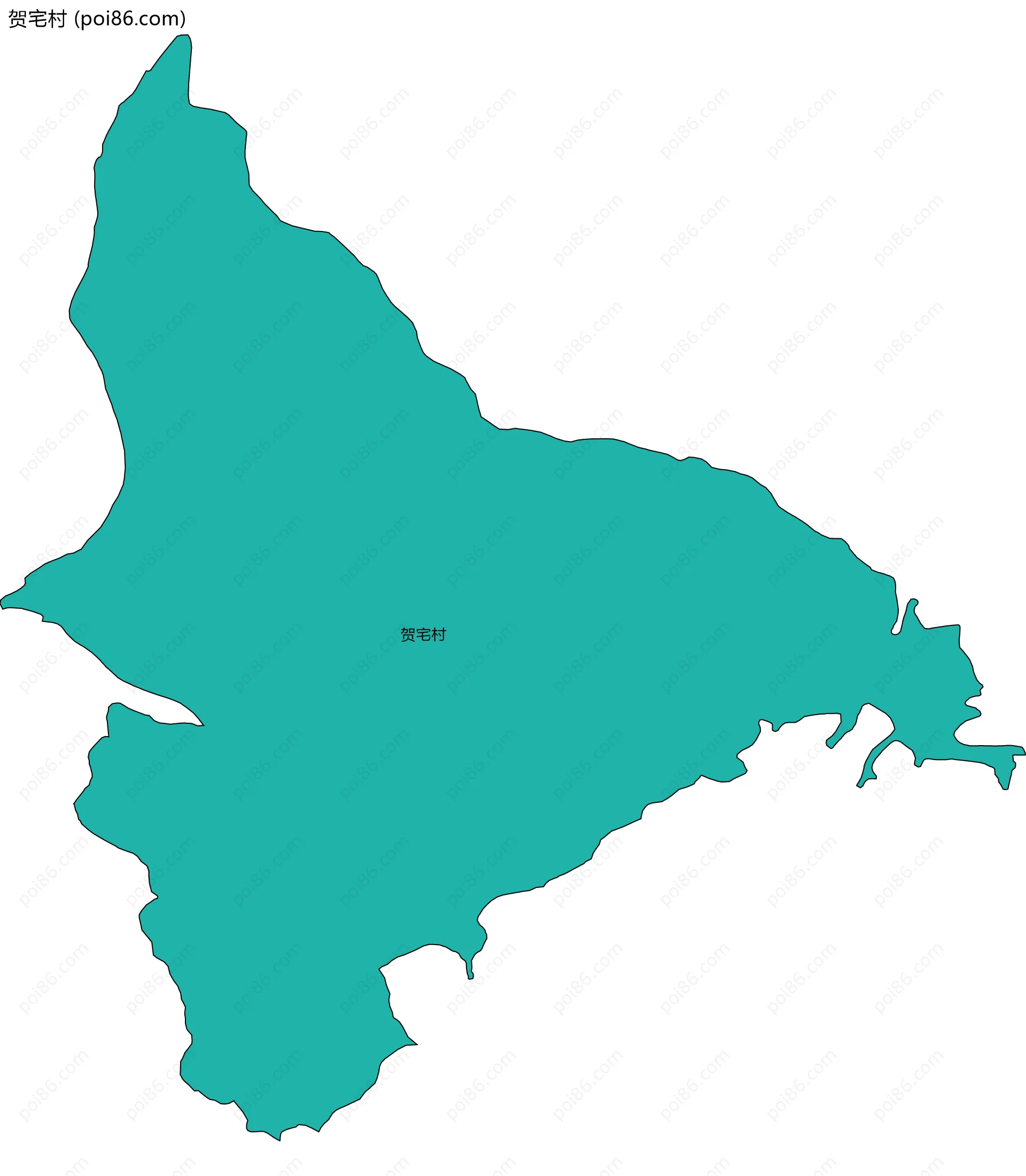 贺宅村边界地图