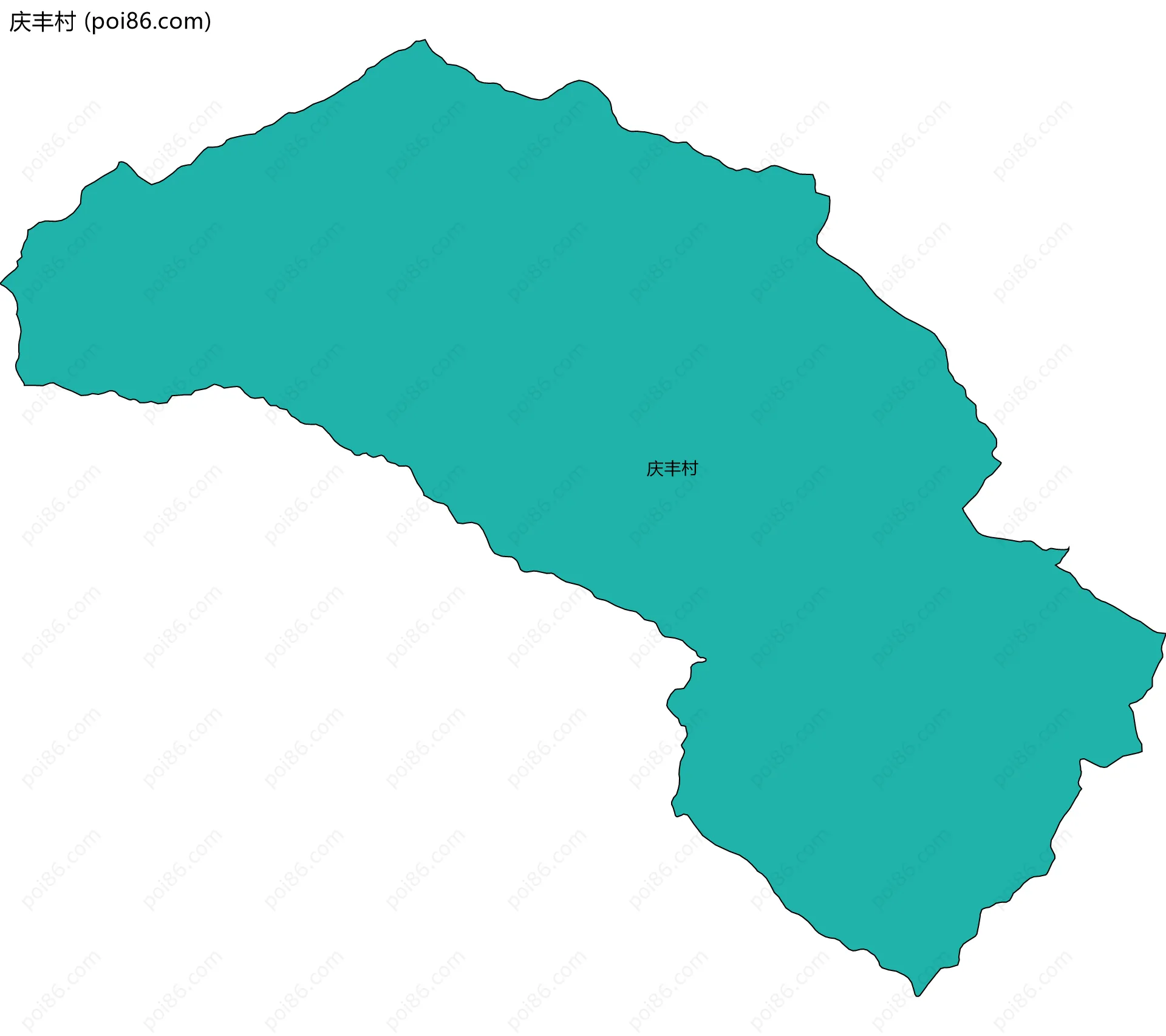 庆丰村边界地图