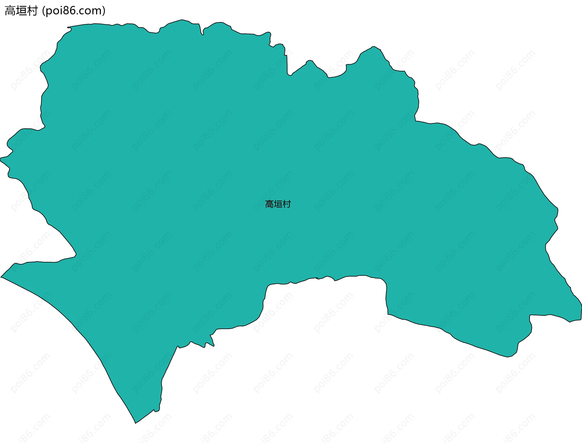 高垣村边界地图