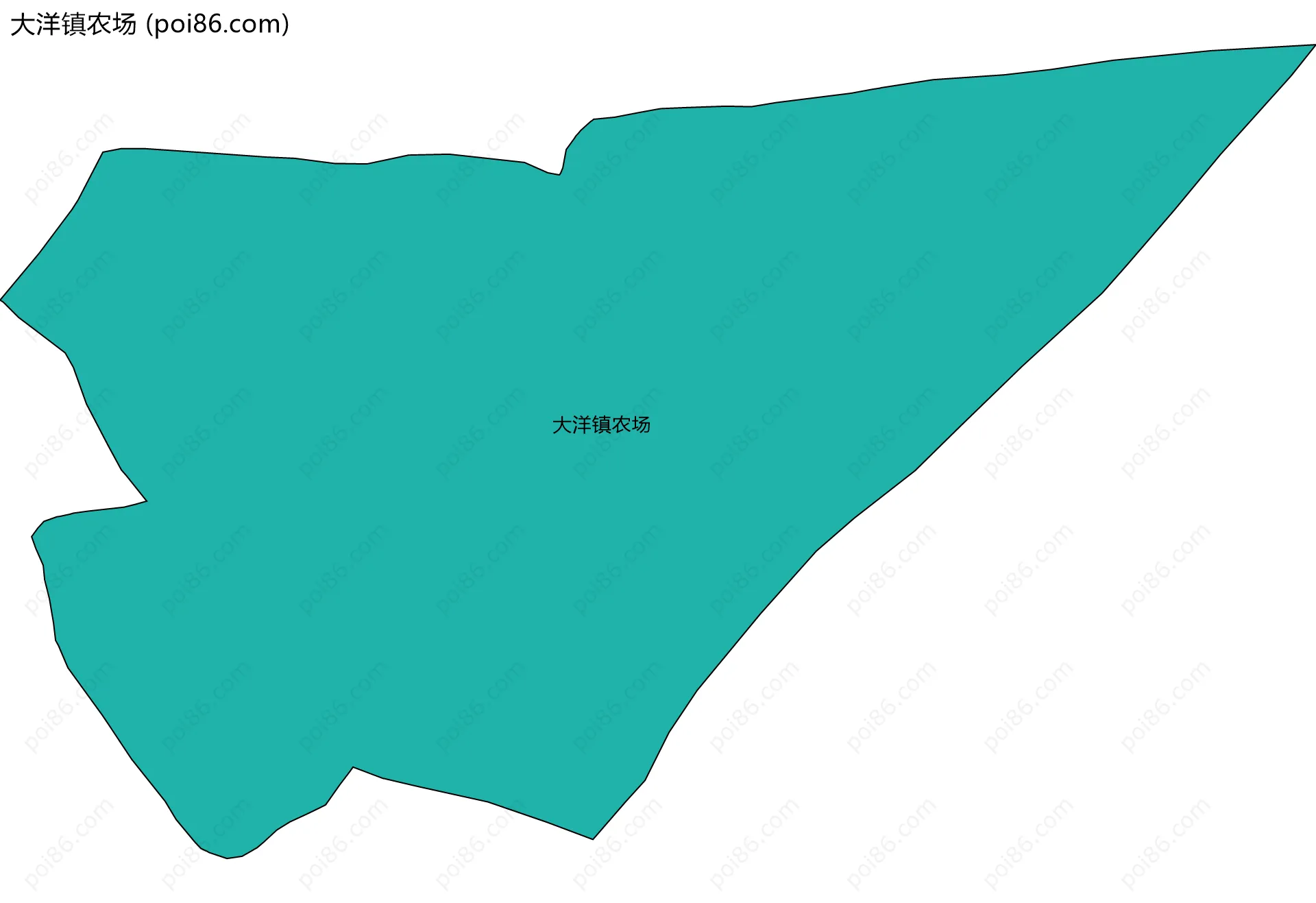 大洋镇农场边界地图