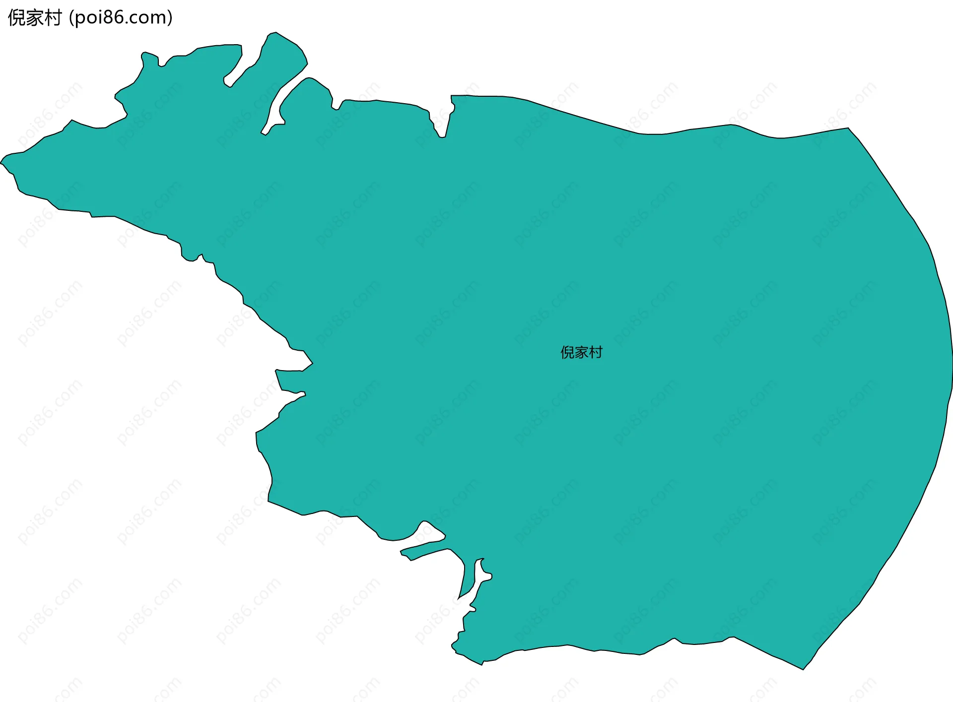 倪家村边界地图