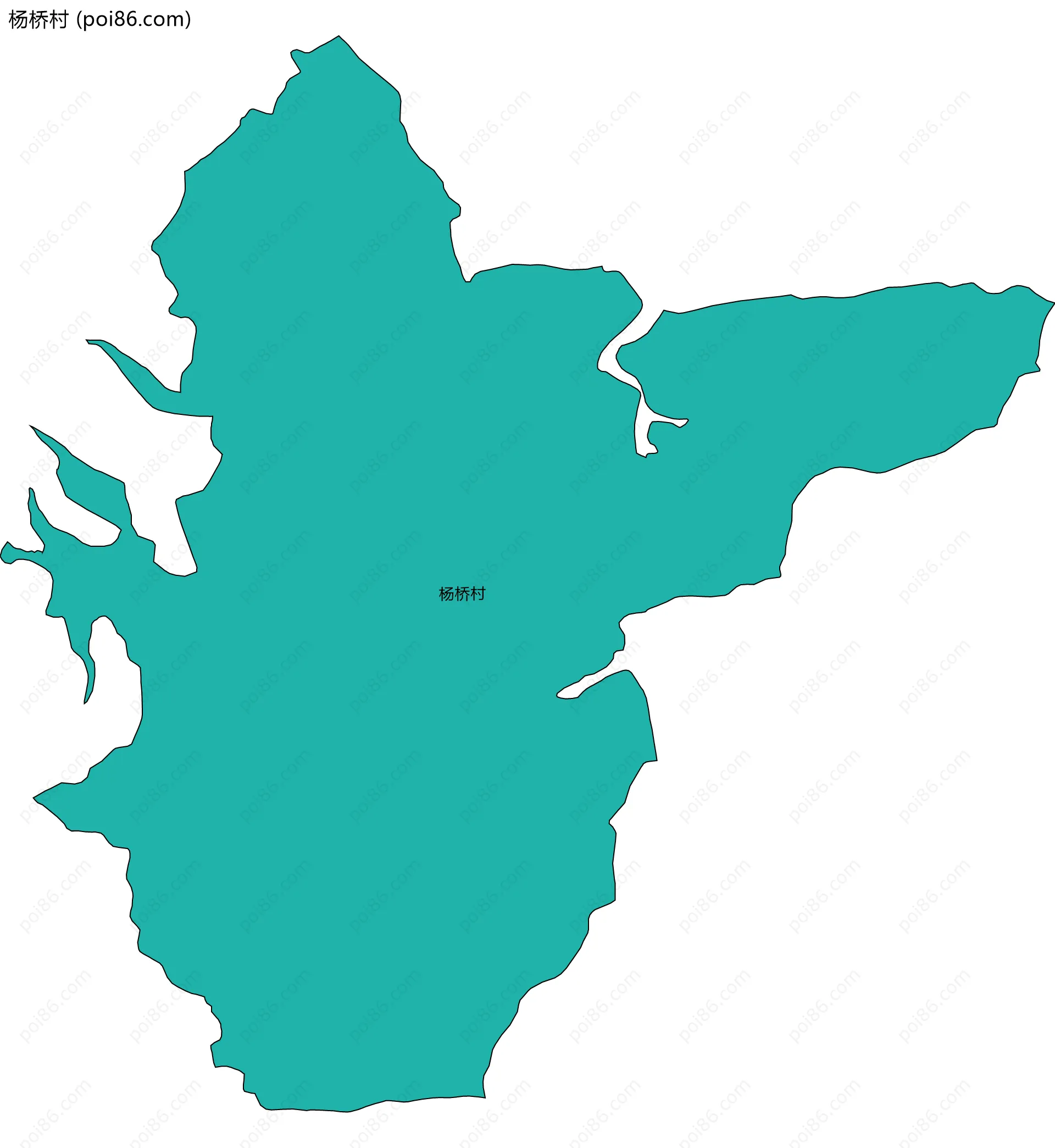 杨桥村边界地图