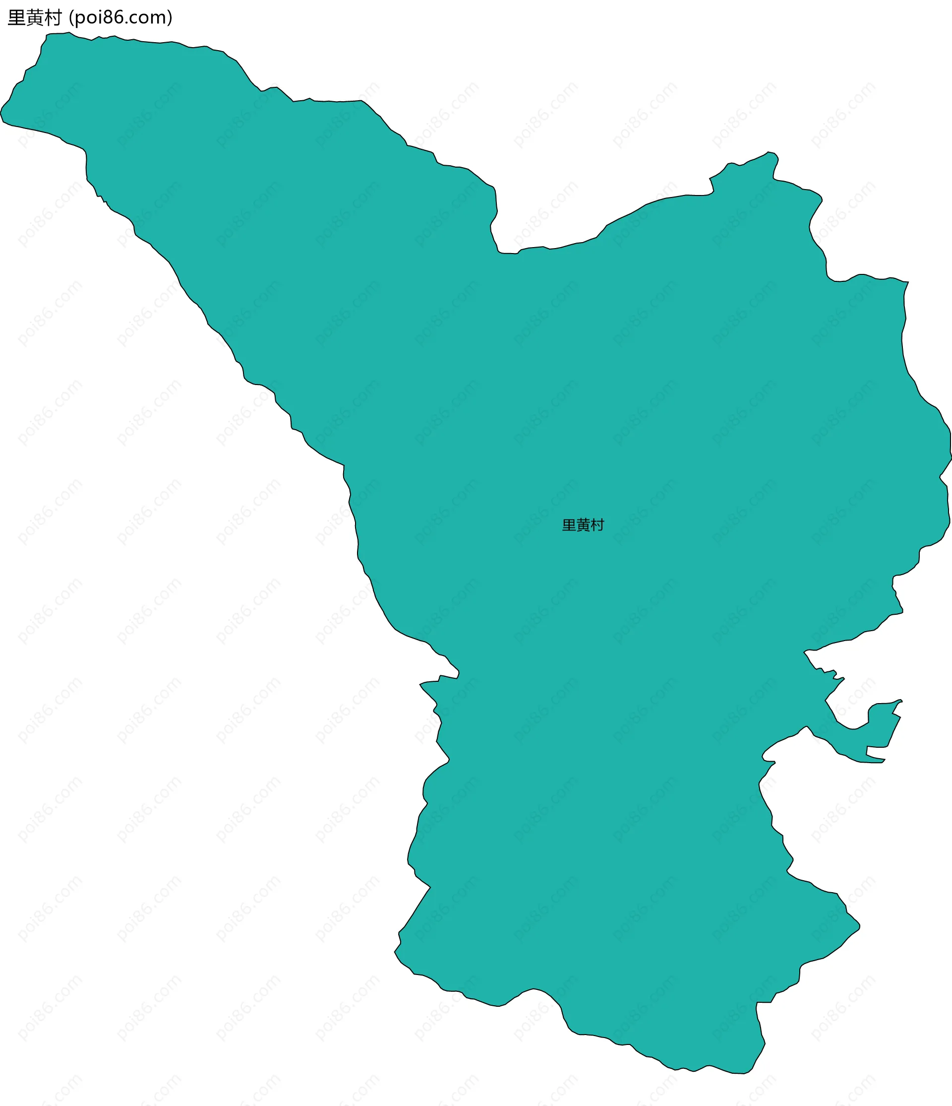 里黄村边界地图