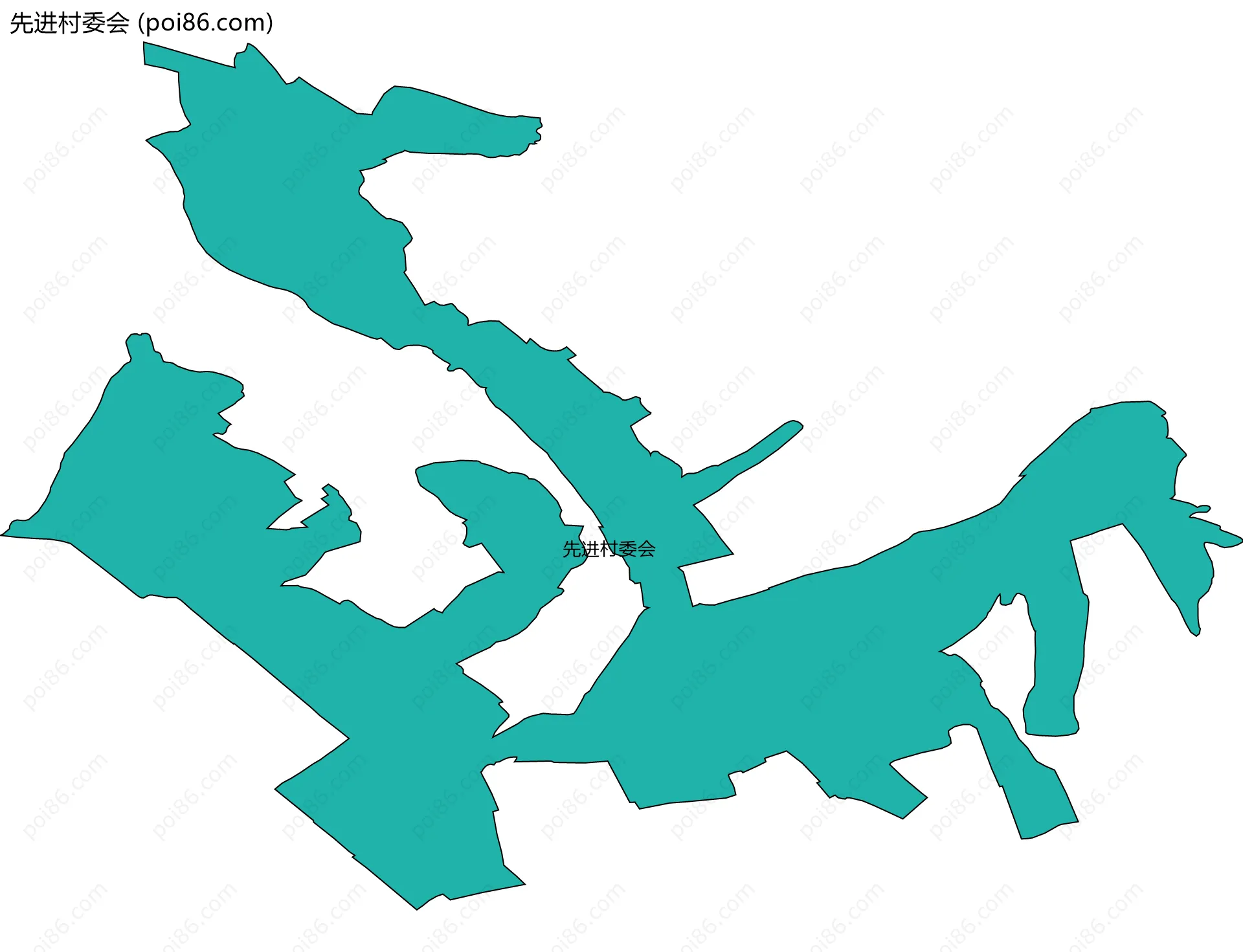先进村委会边界地图