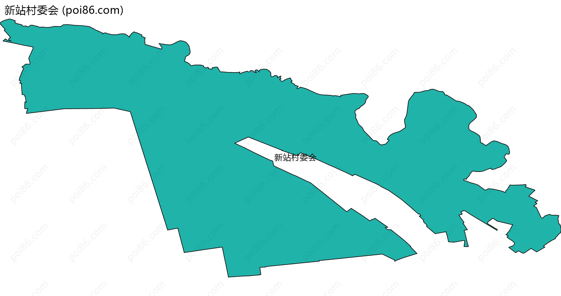 新站村委会边界地图