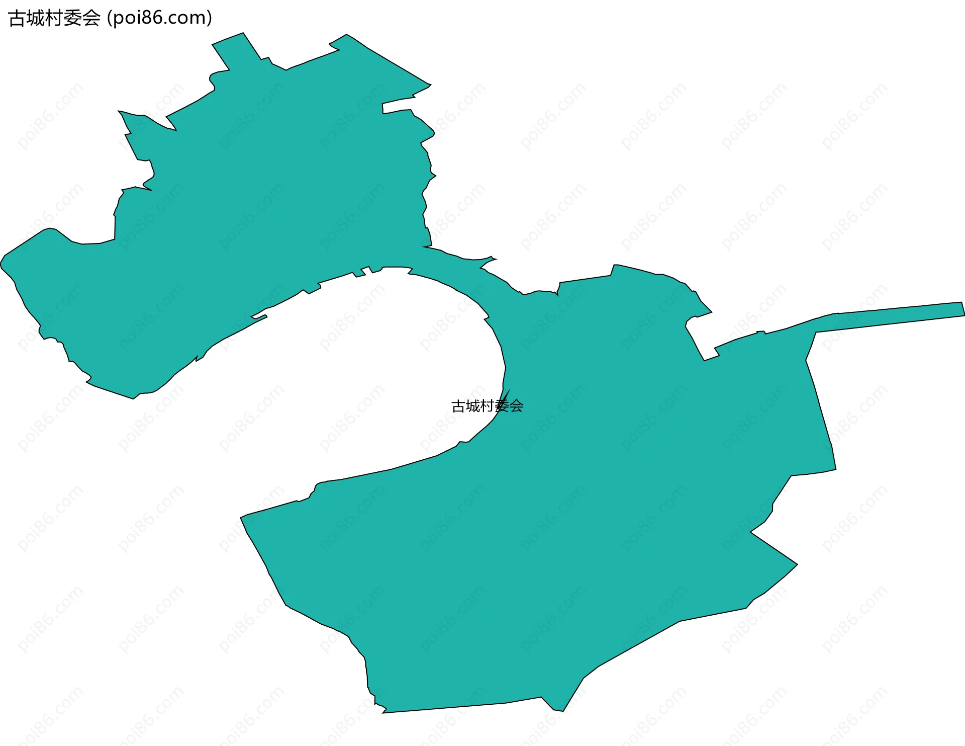 古城村委会边界地图