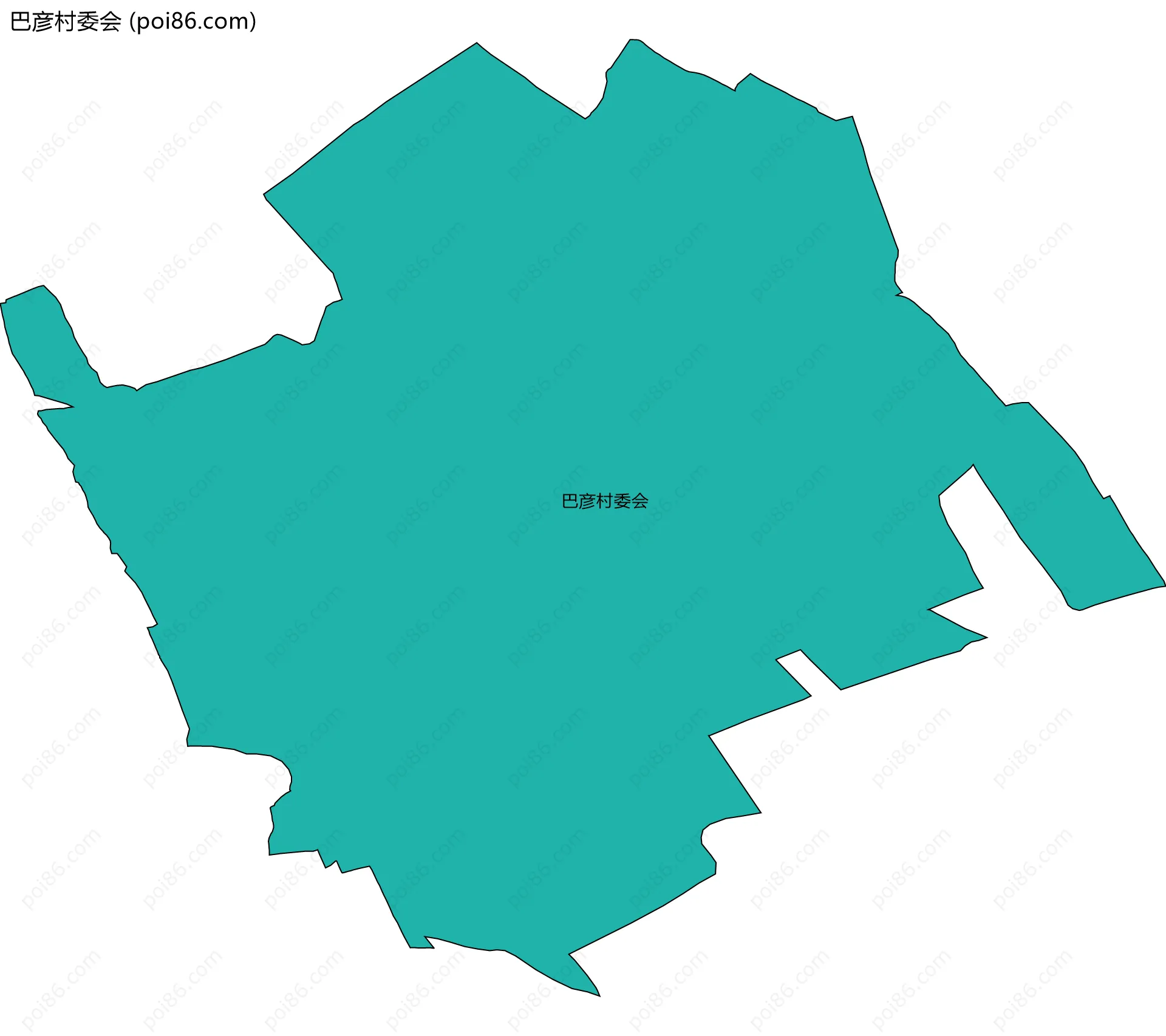 巴彦村委会边界地图
