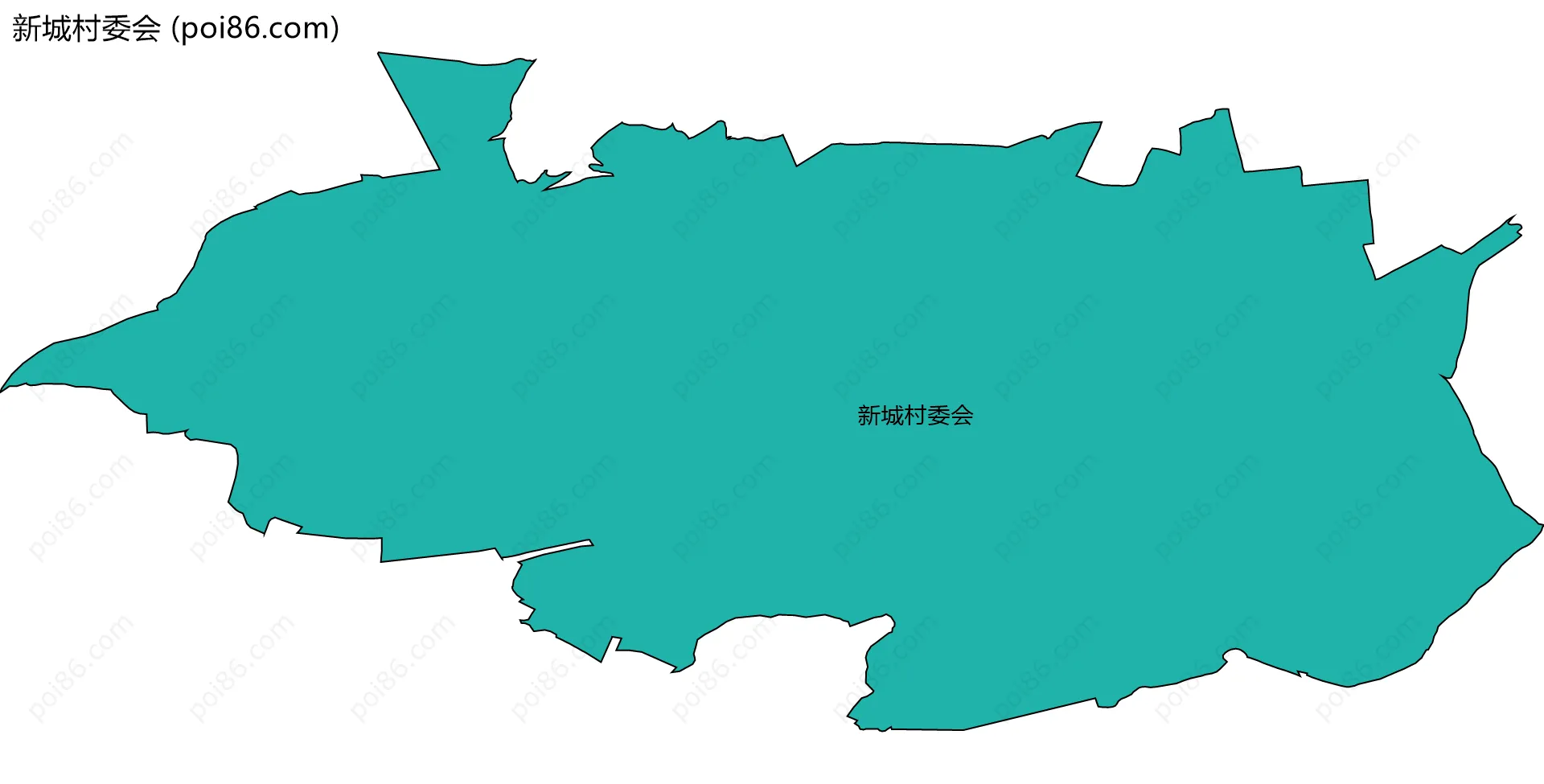 新城村委会边界地图