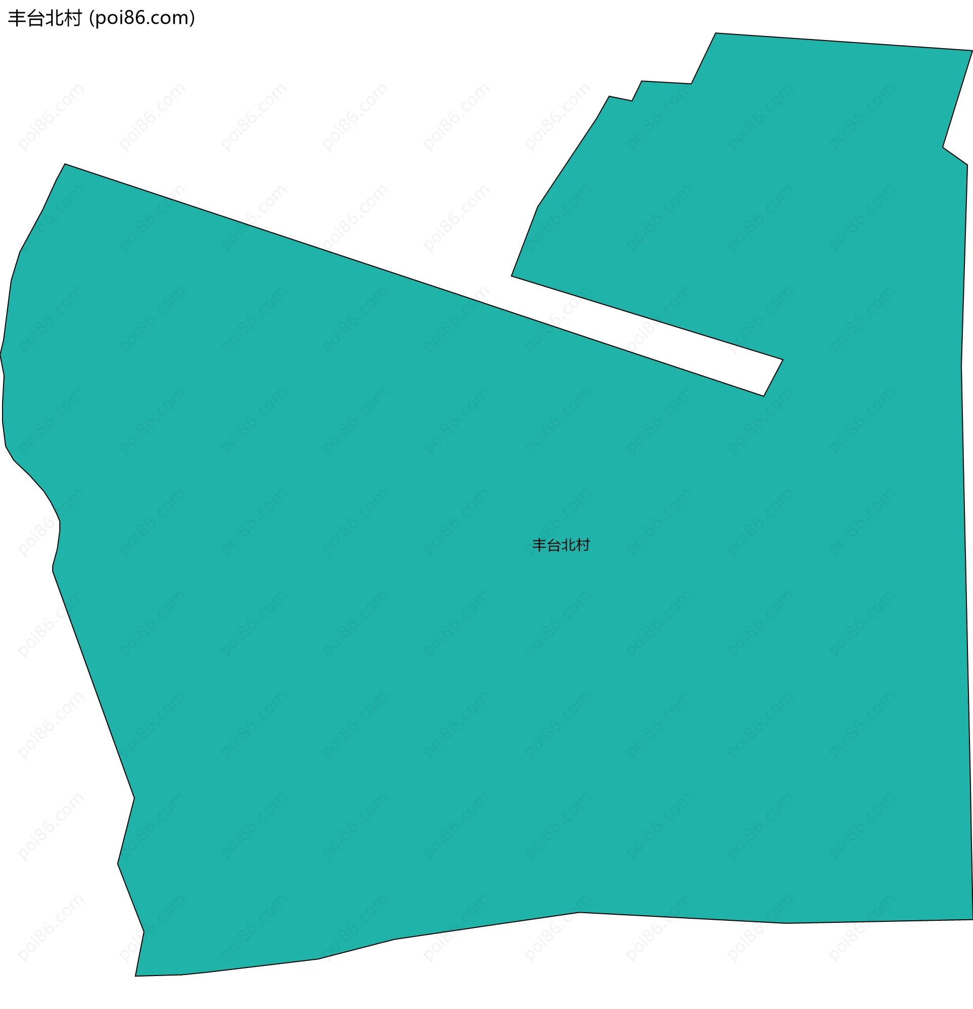 丰台北村边界地图