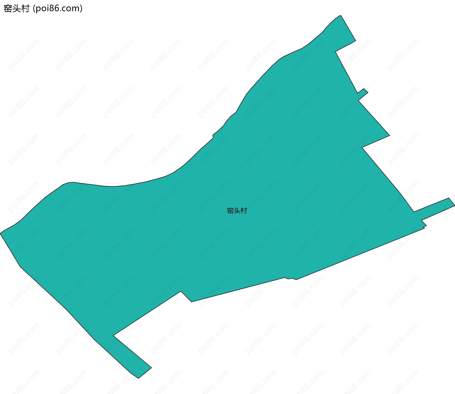 窑头村边界地图