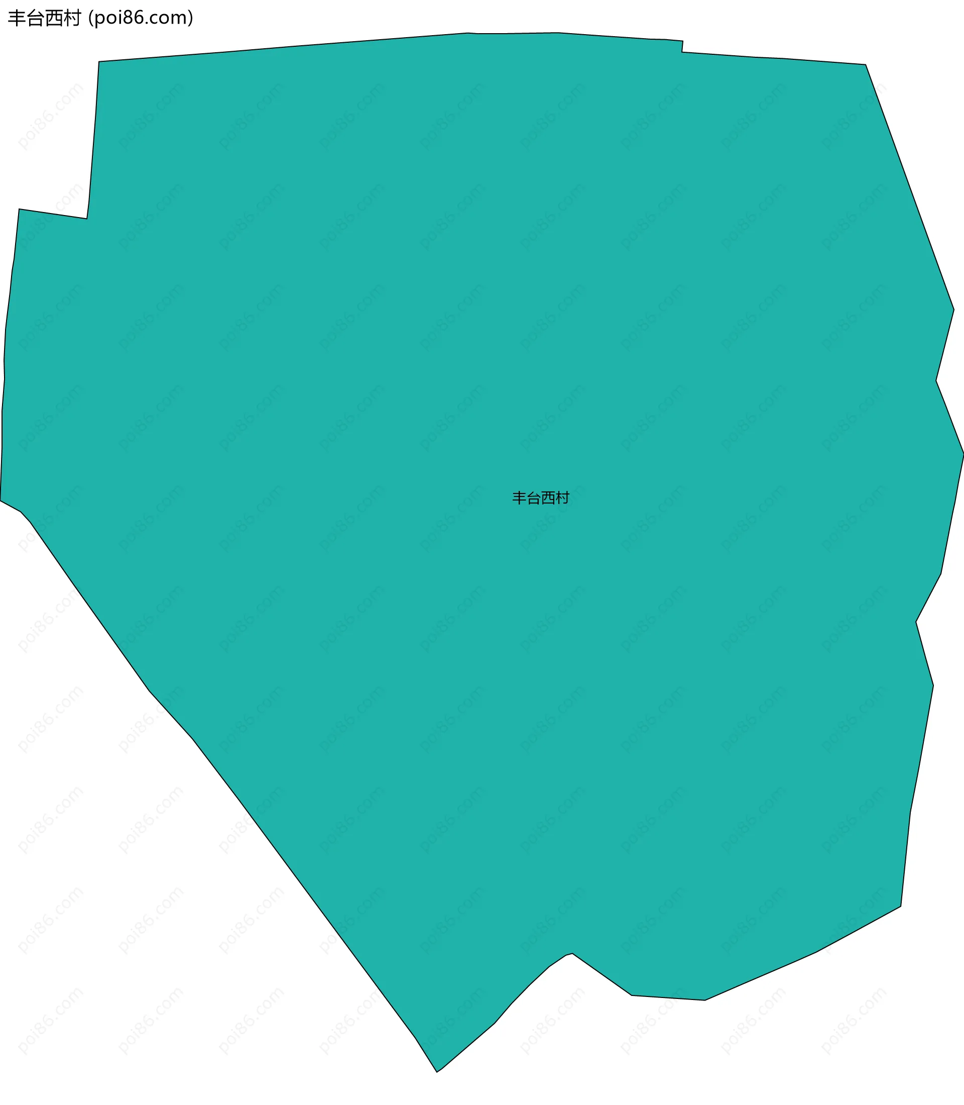 丰台西村边界地图