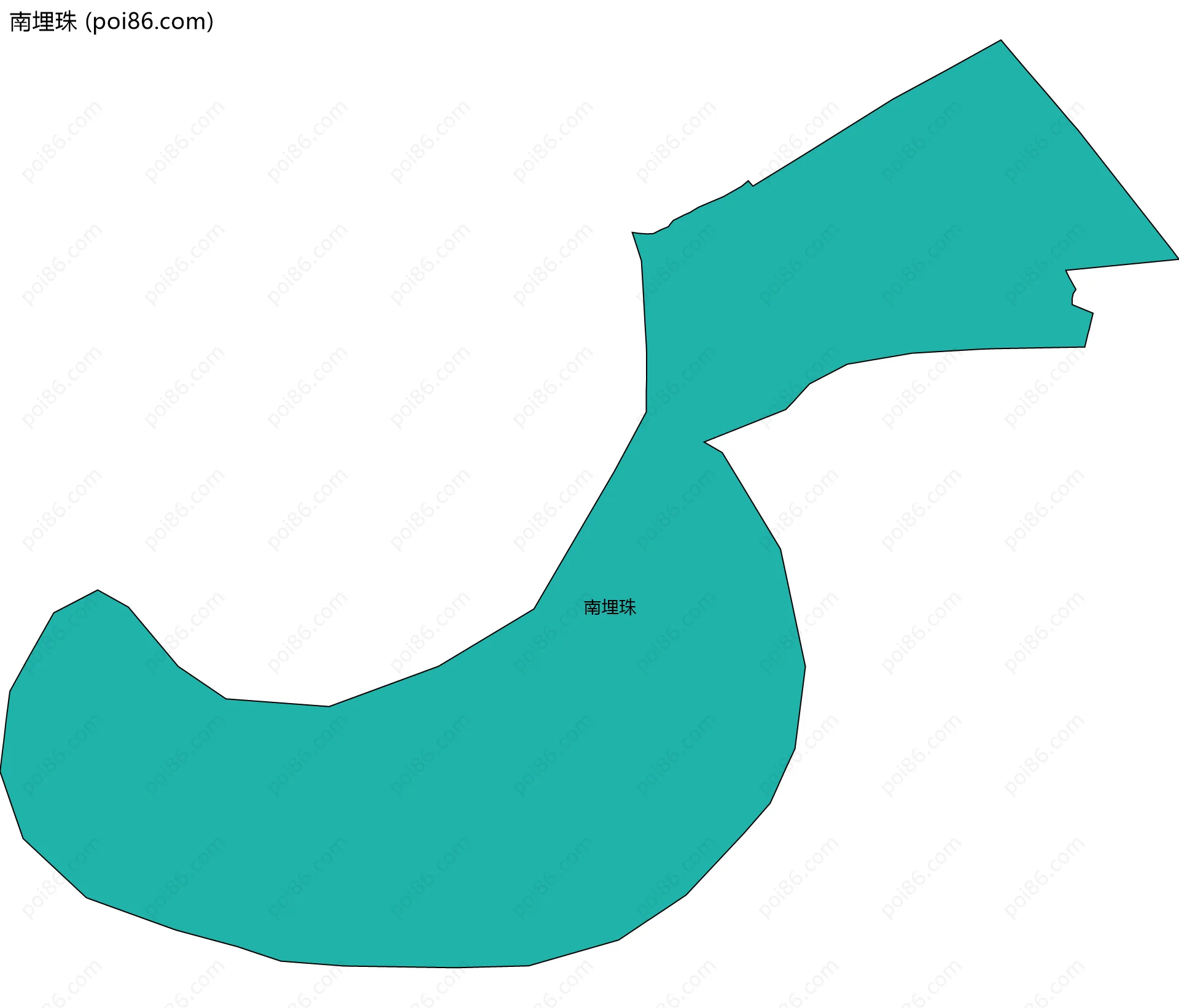 南埋珠边界地图