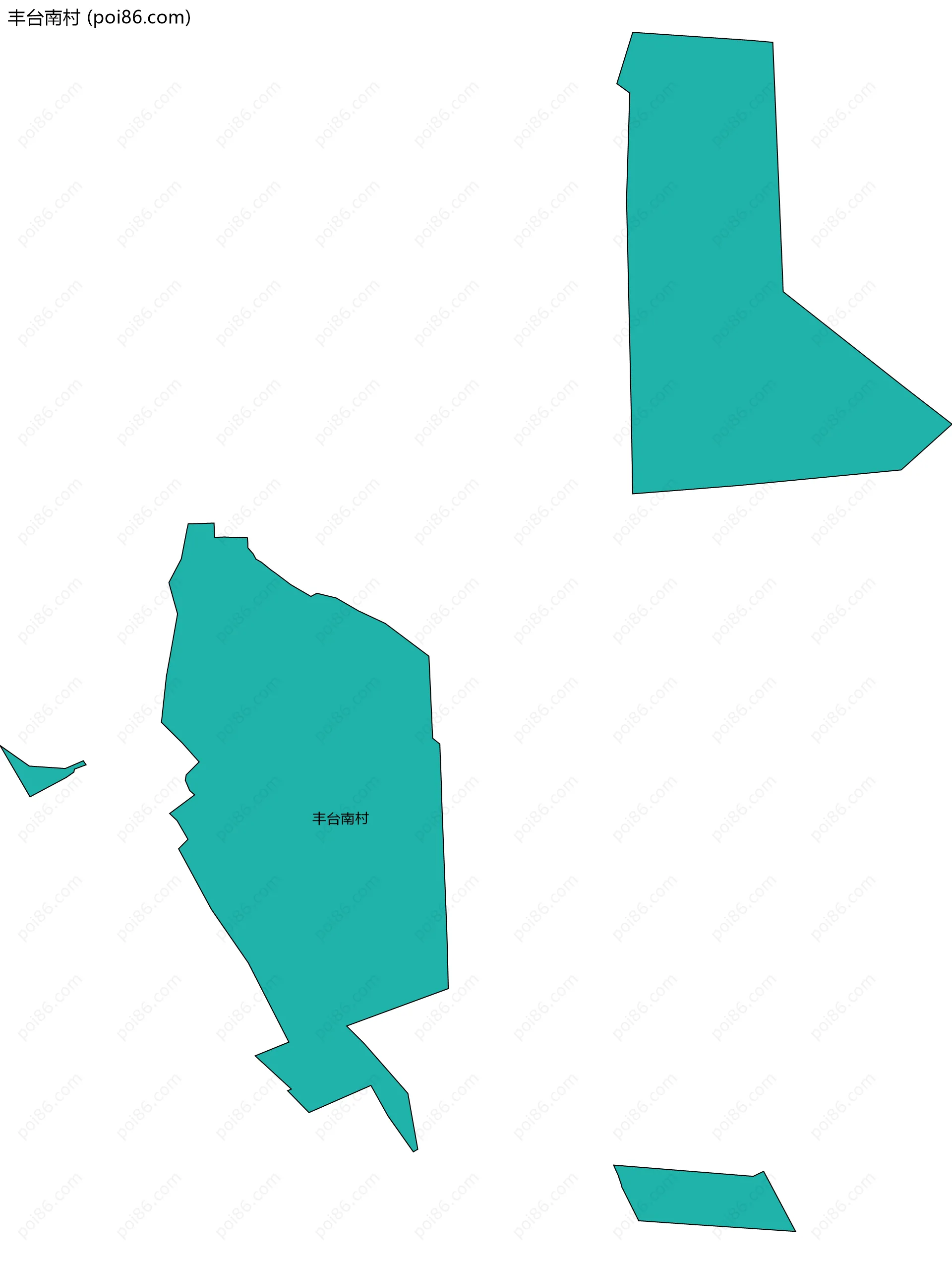 丰台南村边界地图