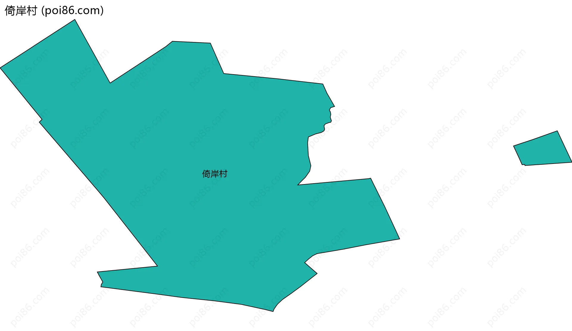 倚岸村边界地图