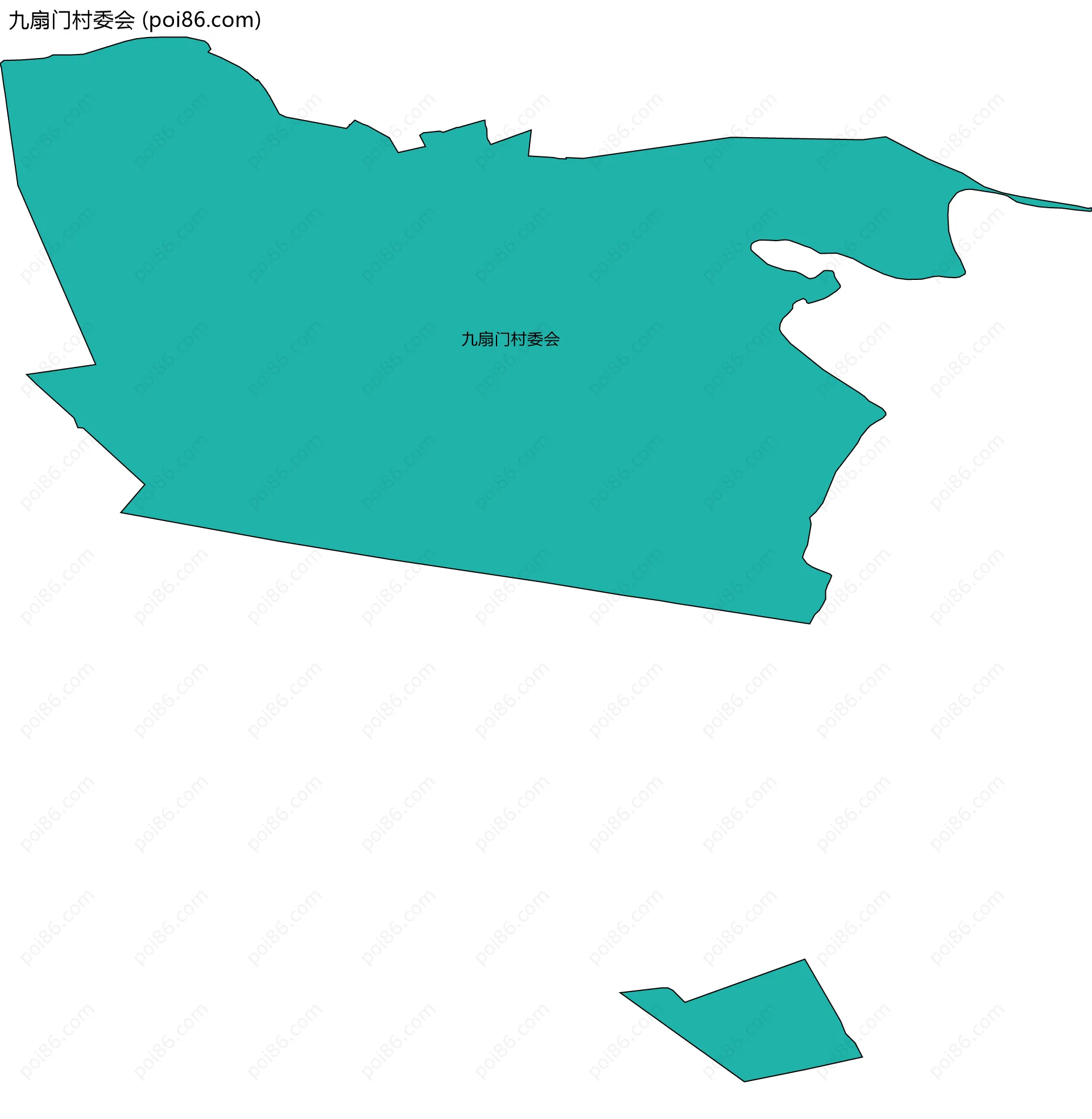 九扇门村委会边界地图