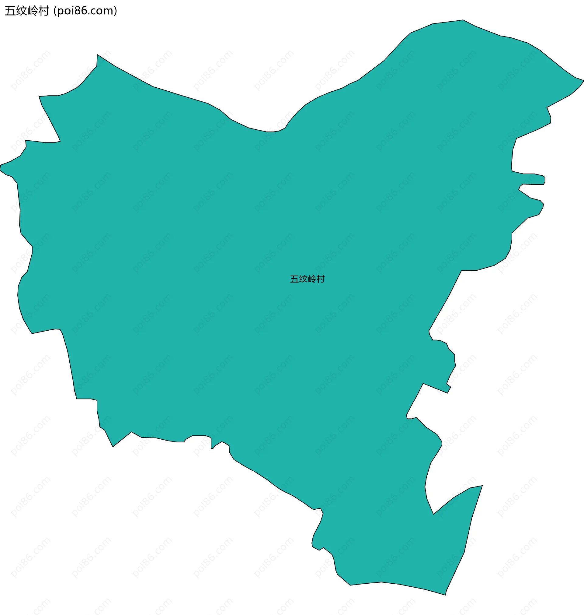 五纹岭村边界地图