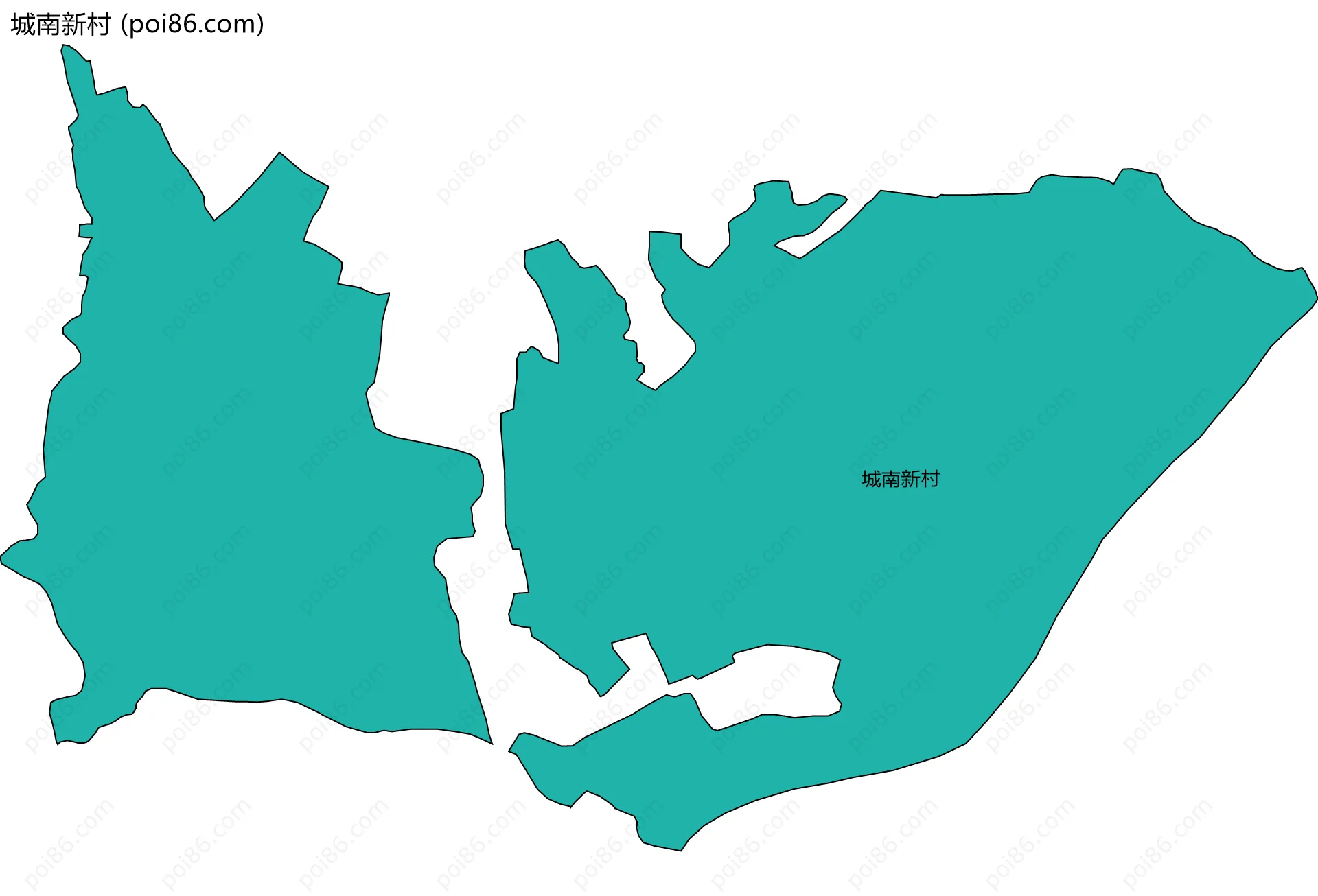 城南新村边界地图