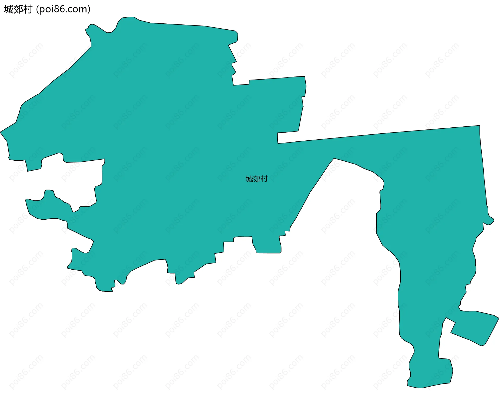 城郊村边界地图