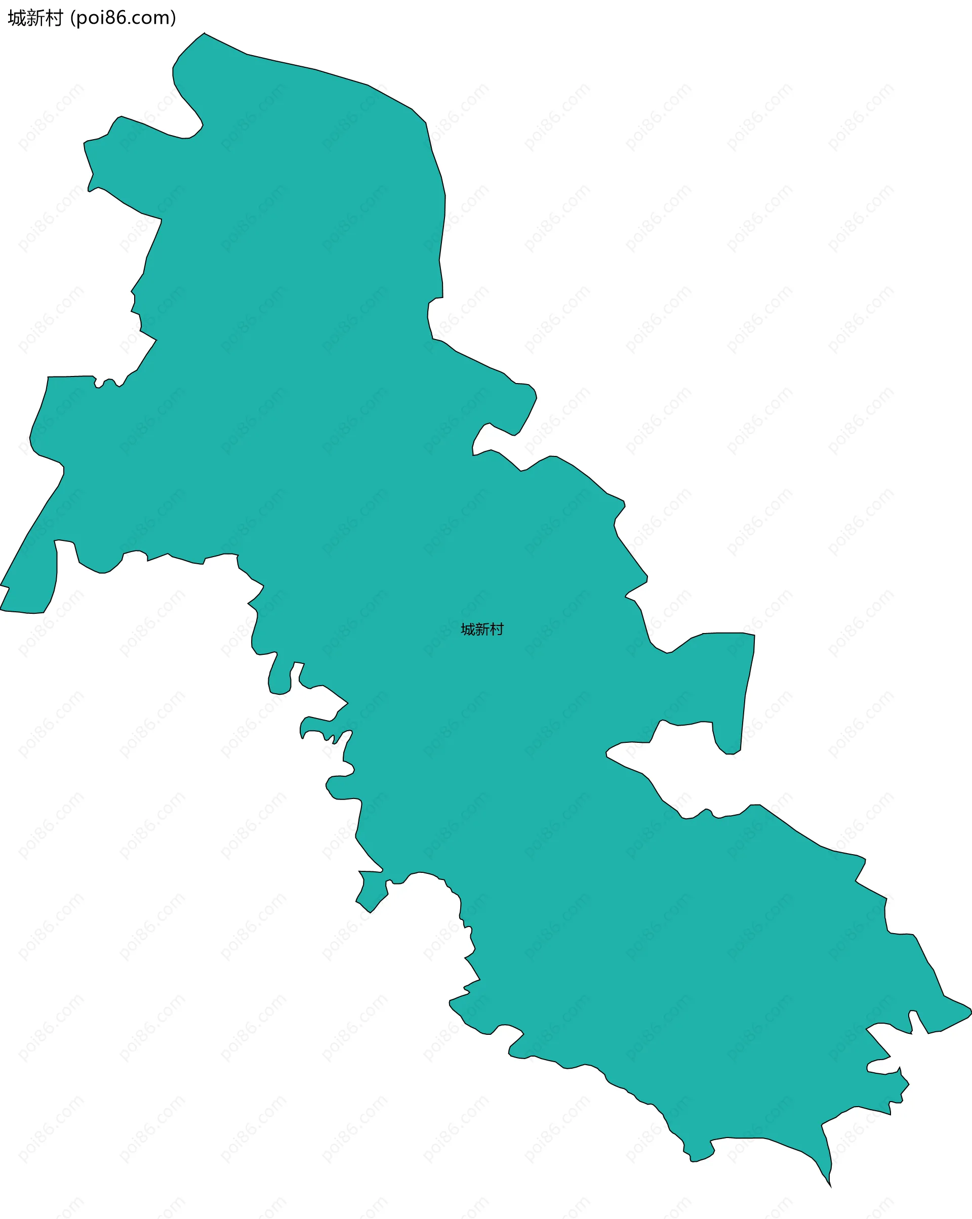 城新村边界地图