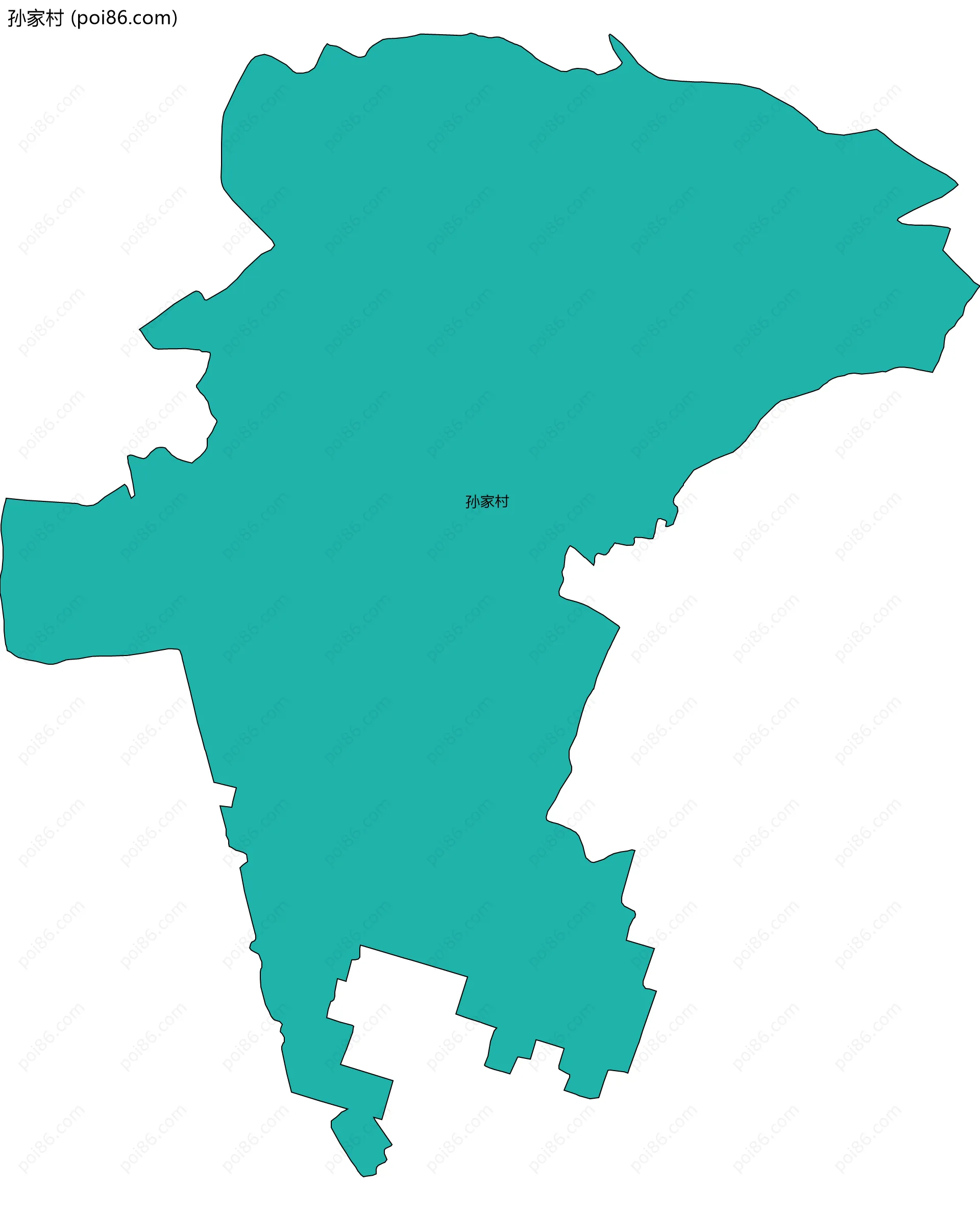 孙家村边界地图