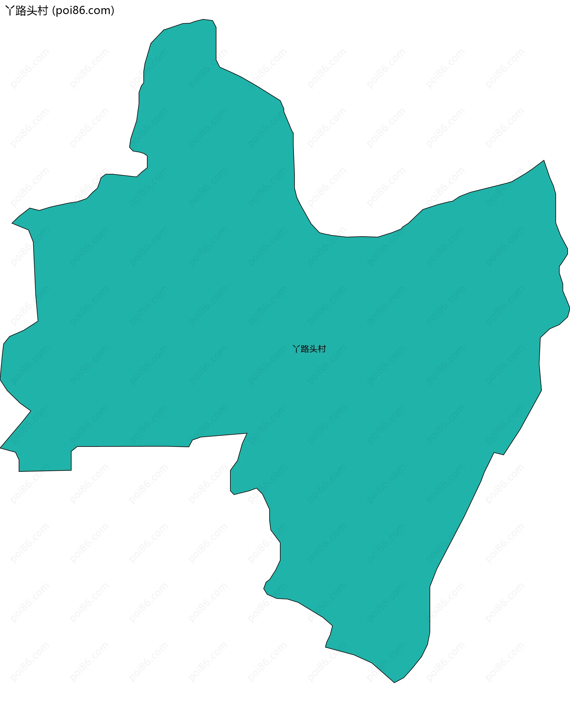 丫路头村边界地图