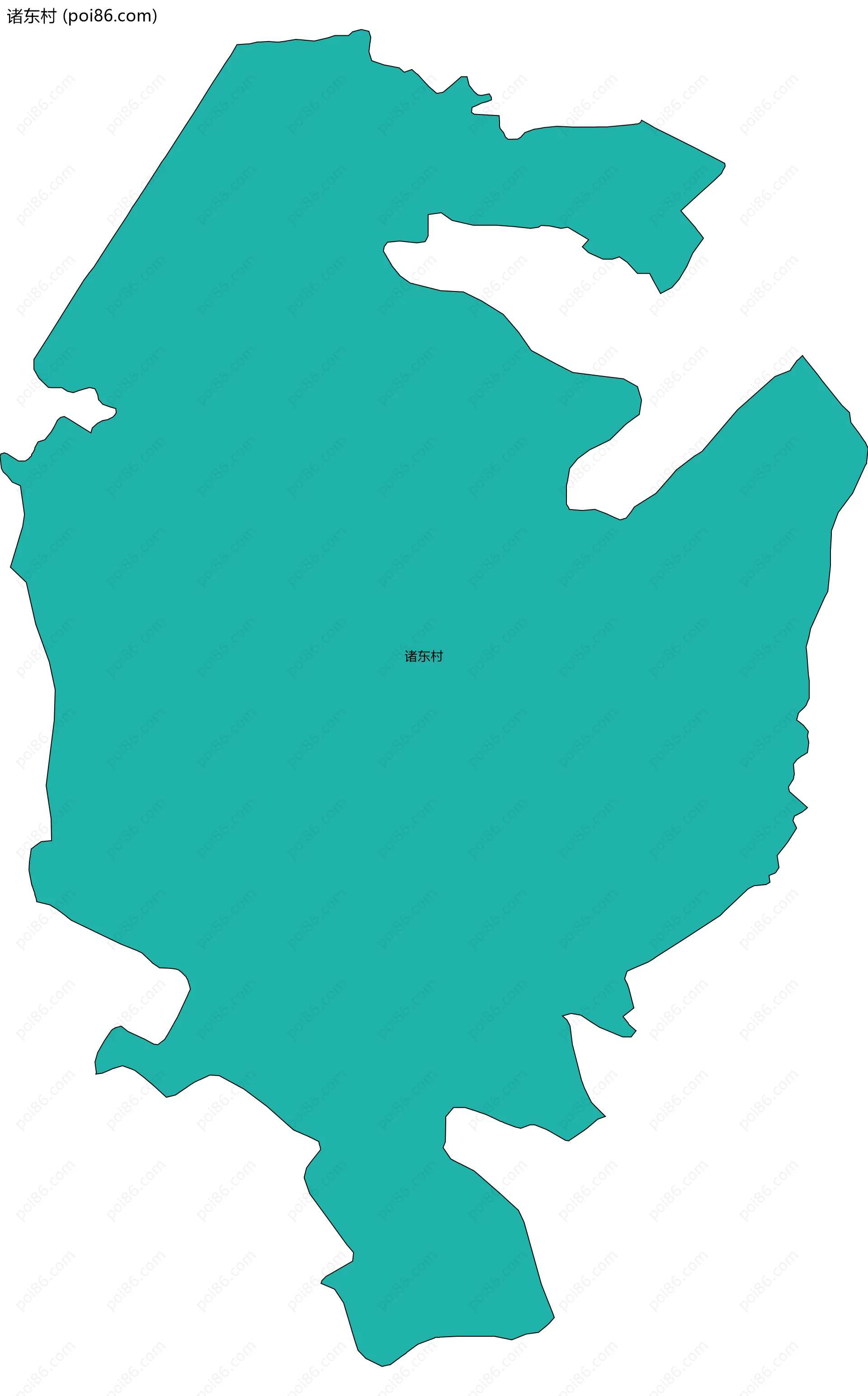 诸东村边界地图