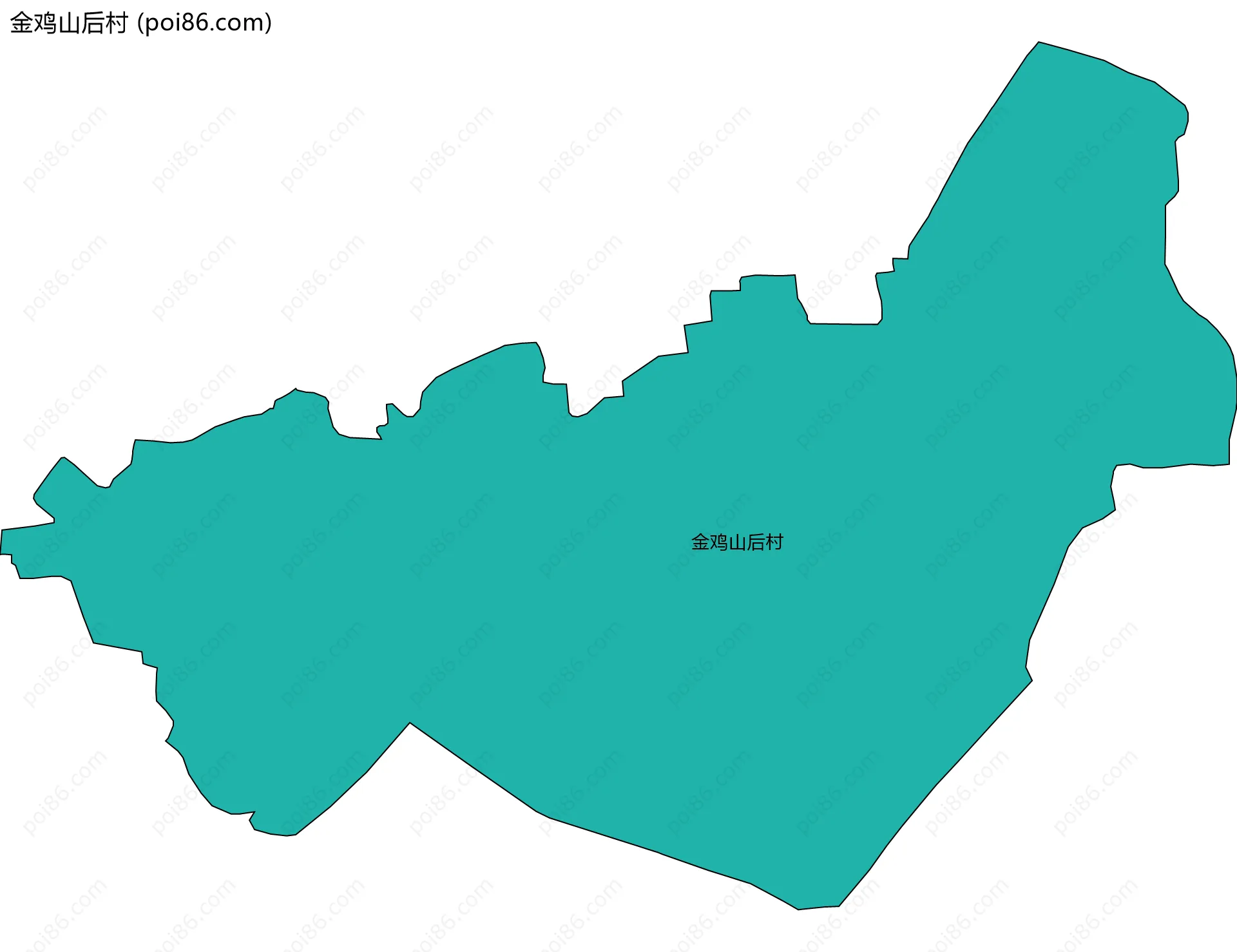 金鸡山后村边界地图