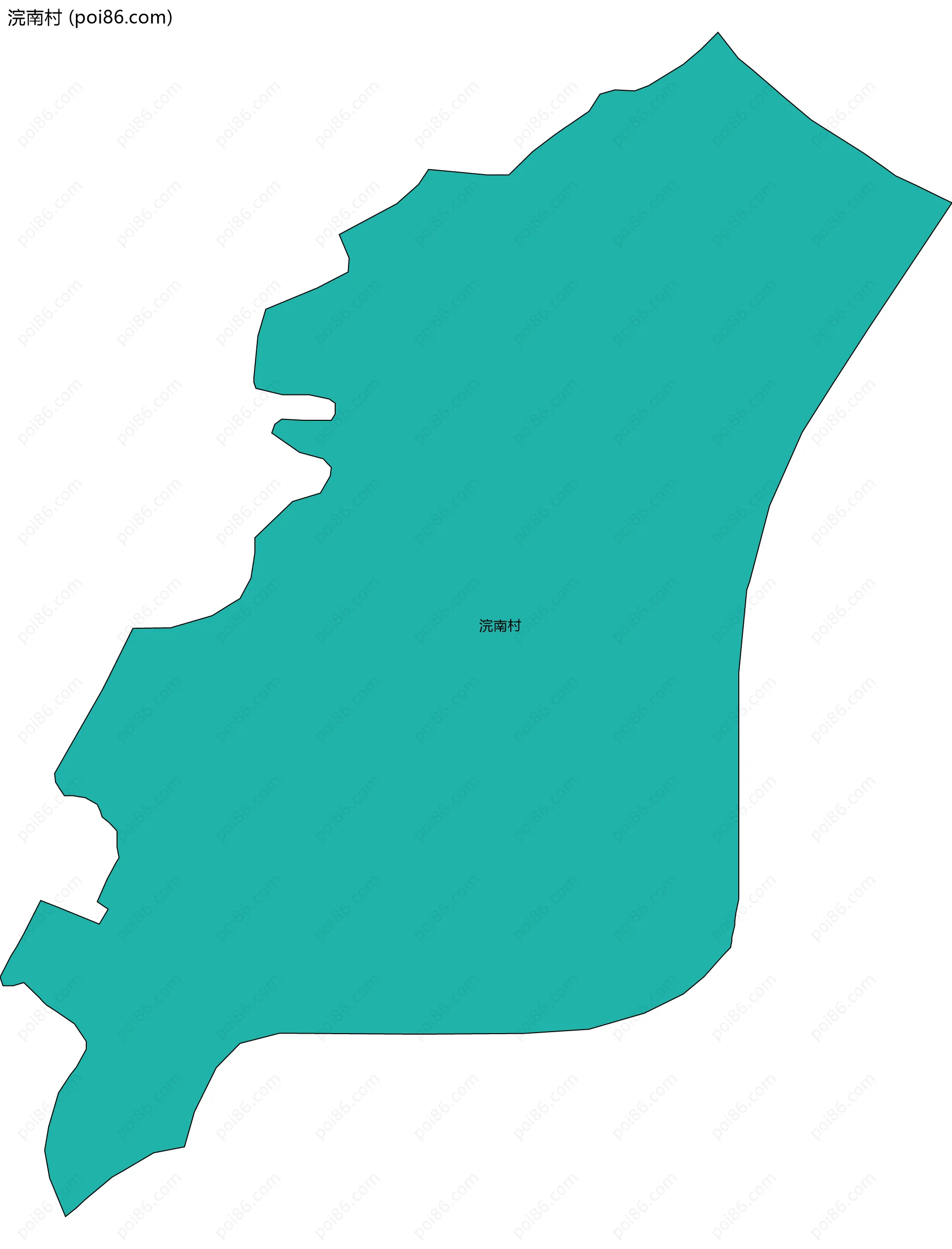 浣南村边界地图