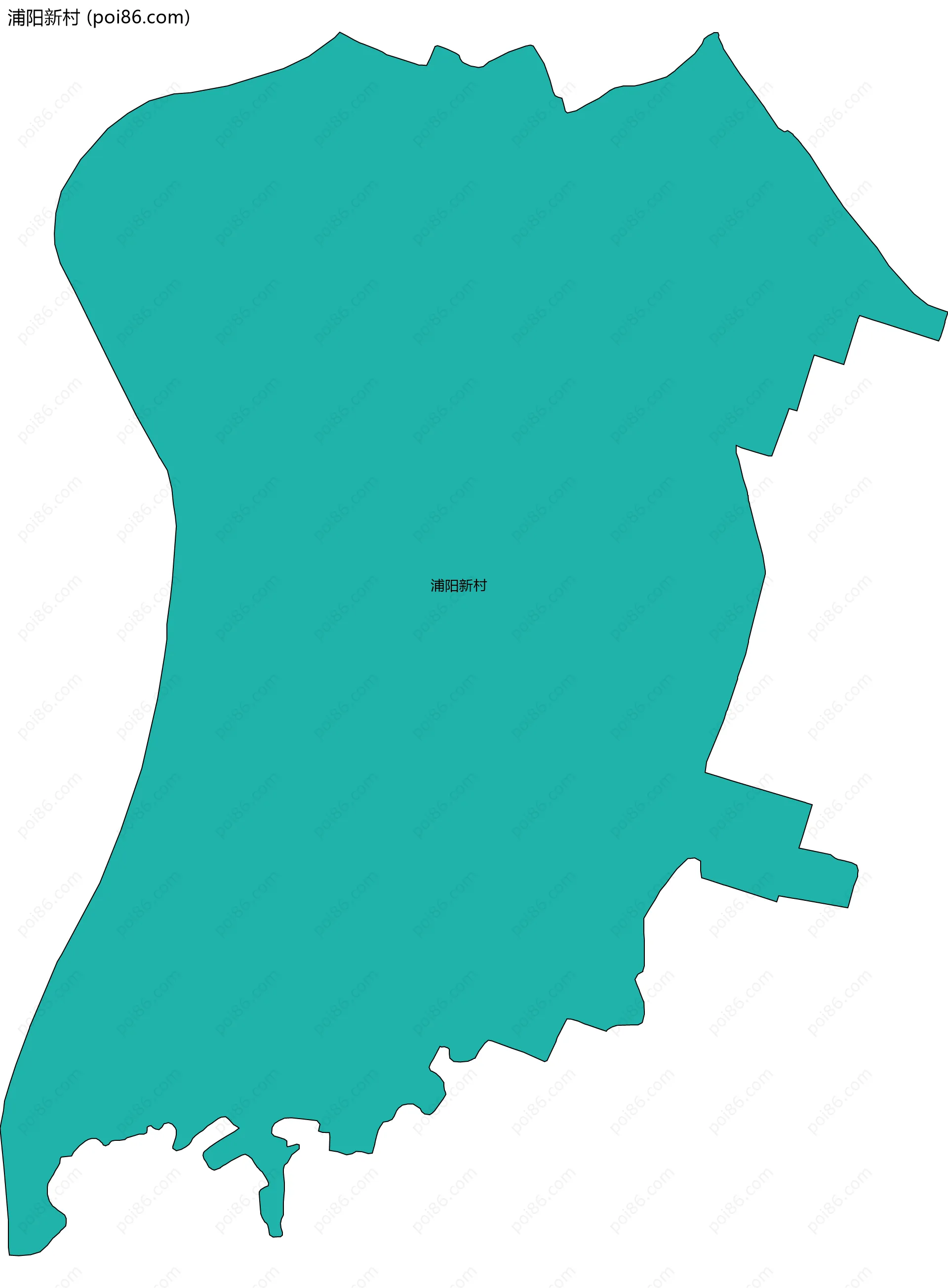 浦阳新村边界地图