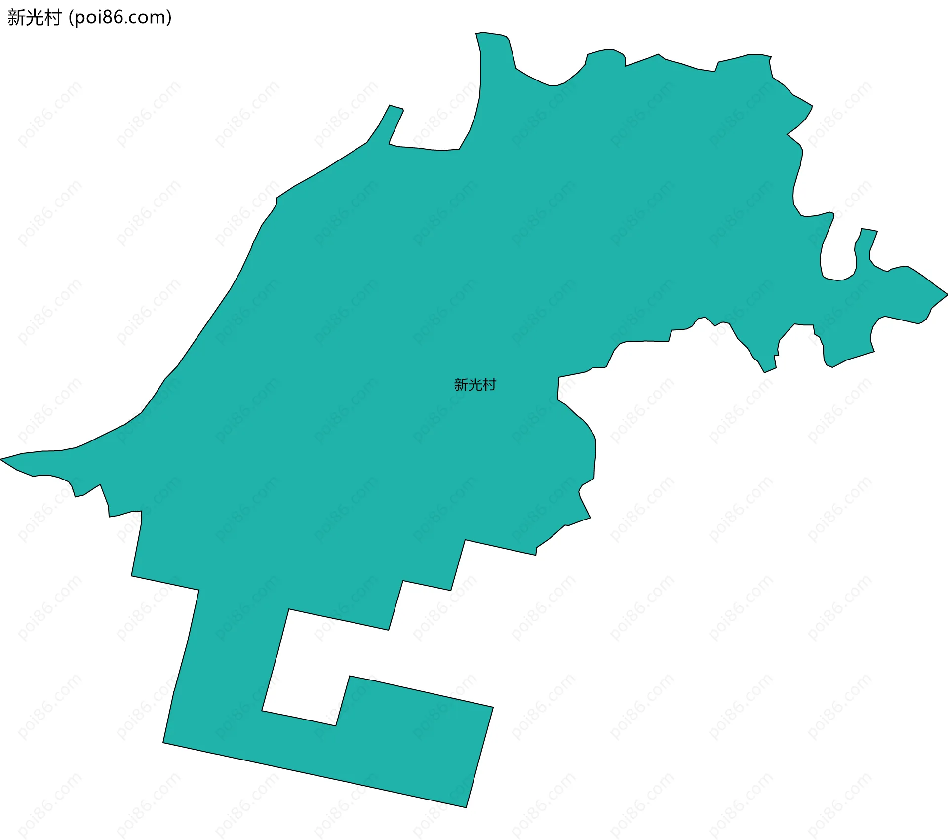新光村边界地图