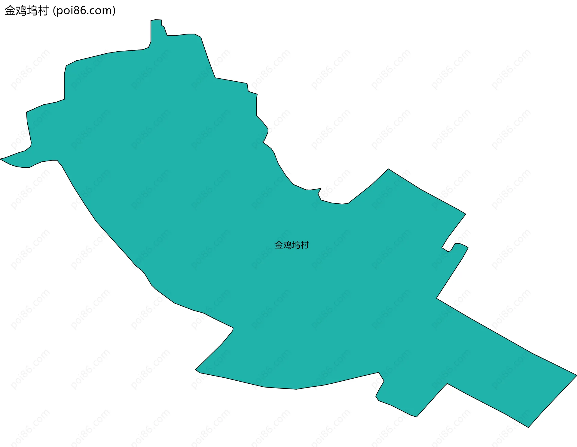 金鸡坞村边界地图