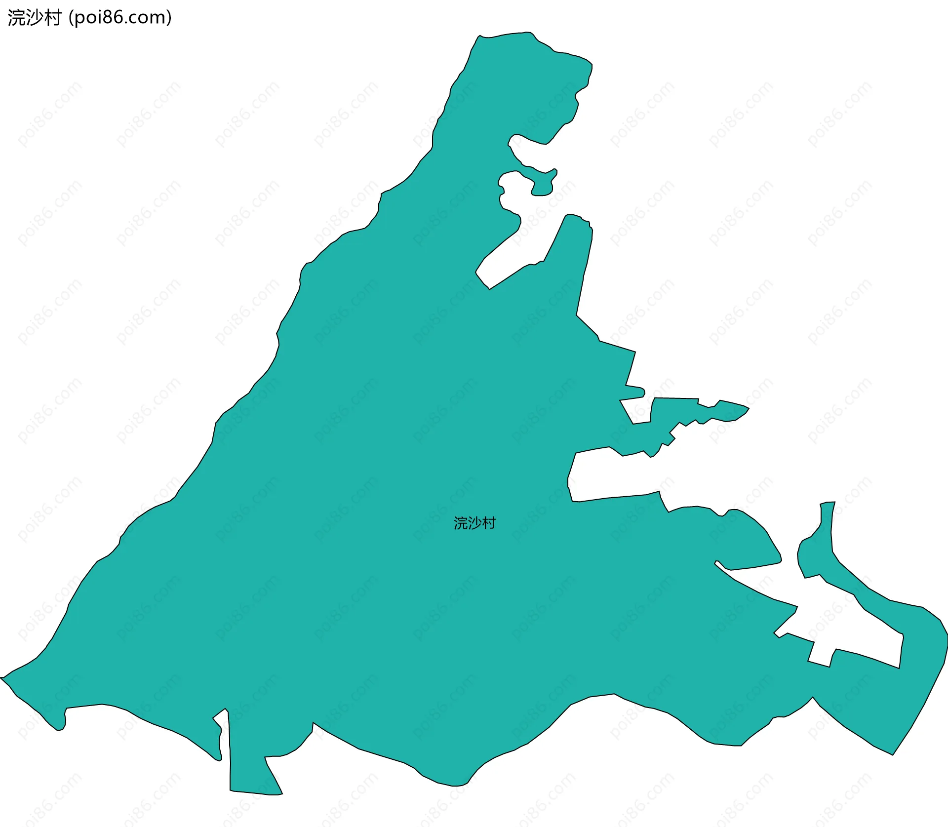 浣沙村边界地图