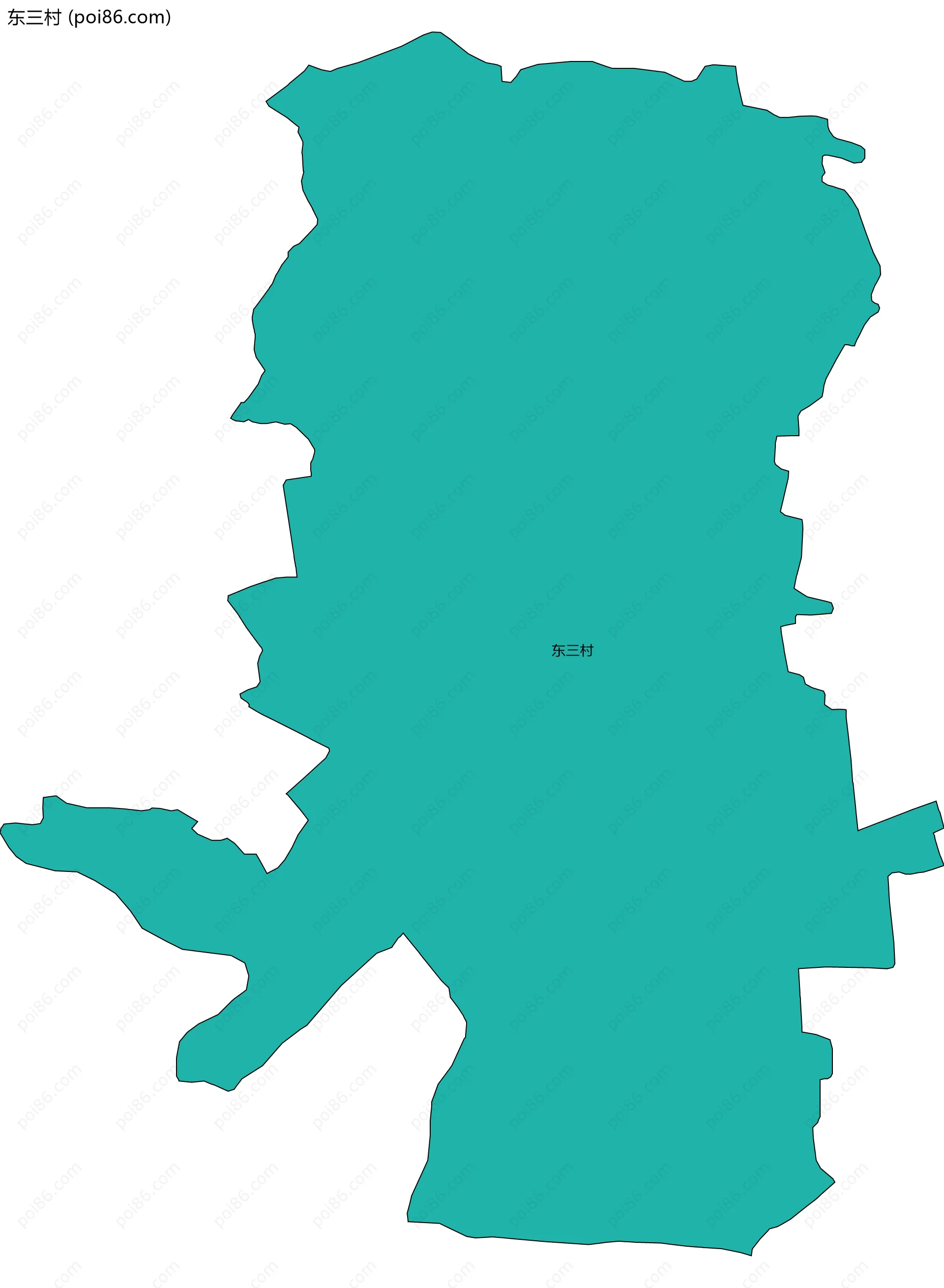 东三村边界地图