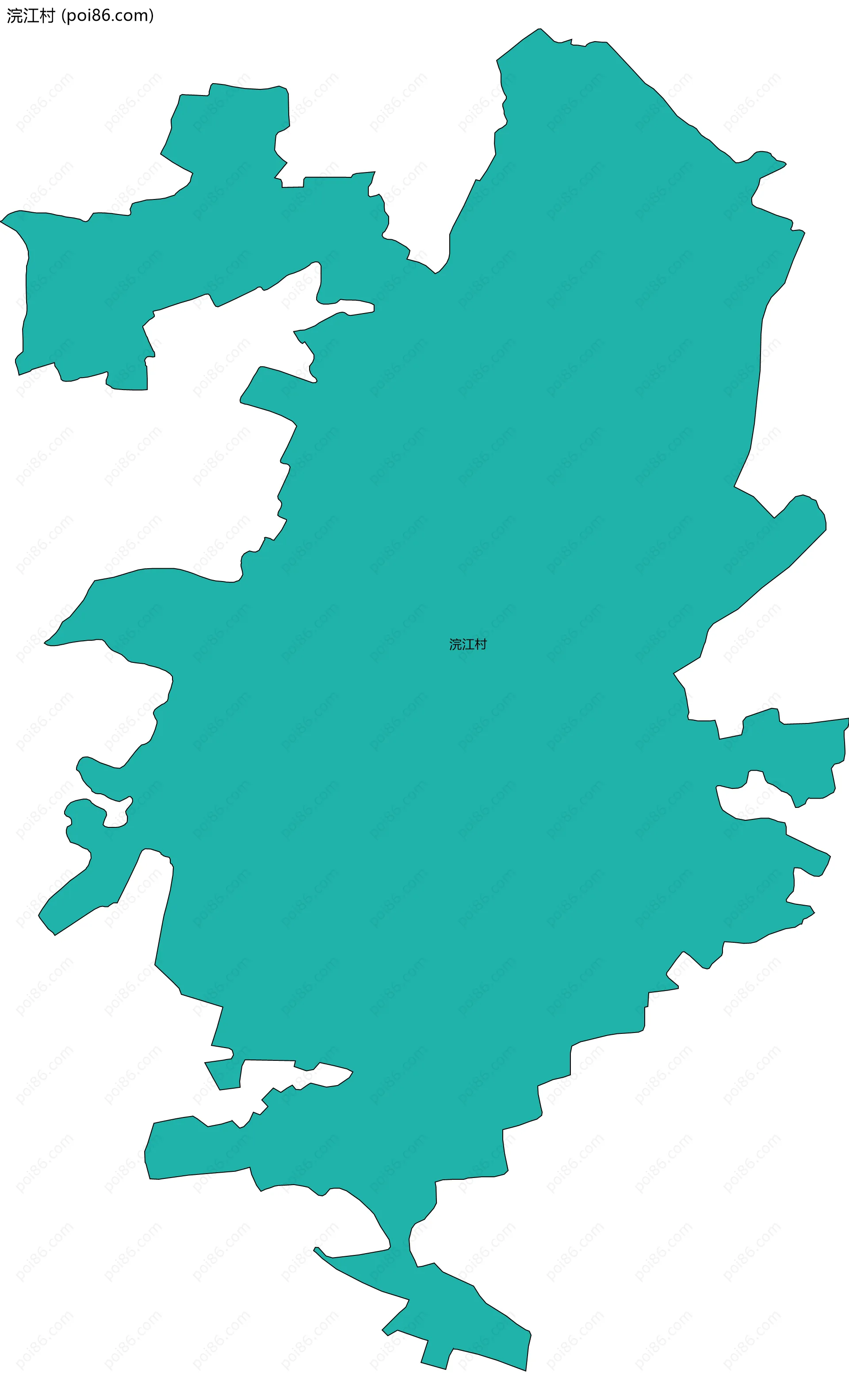 浣江村边界地图